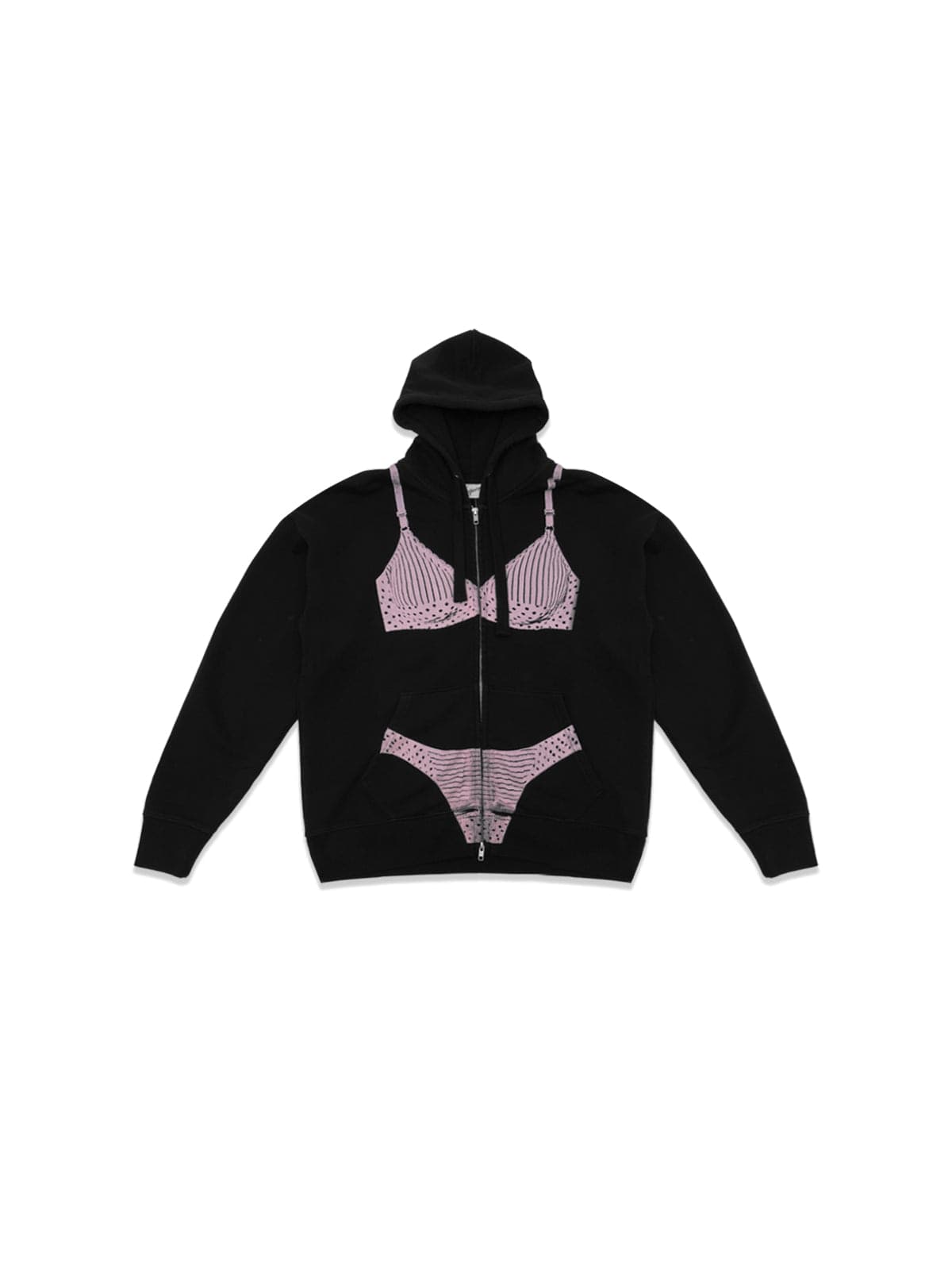VAQUERA trompe l'oeil zip hoodie