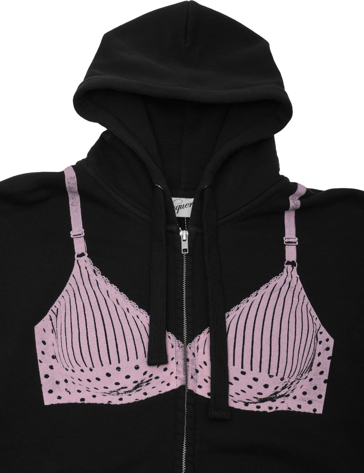 VAQUERA trompe l'oeil zip hoodie - 3