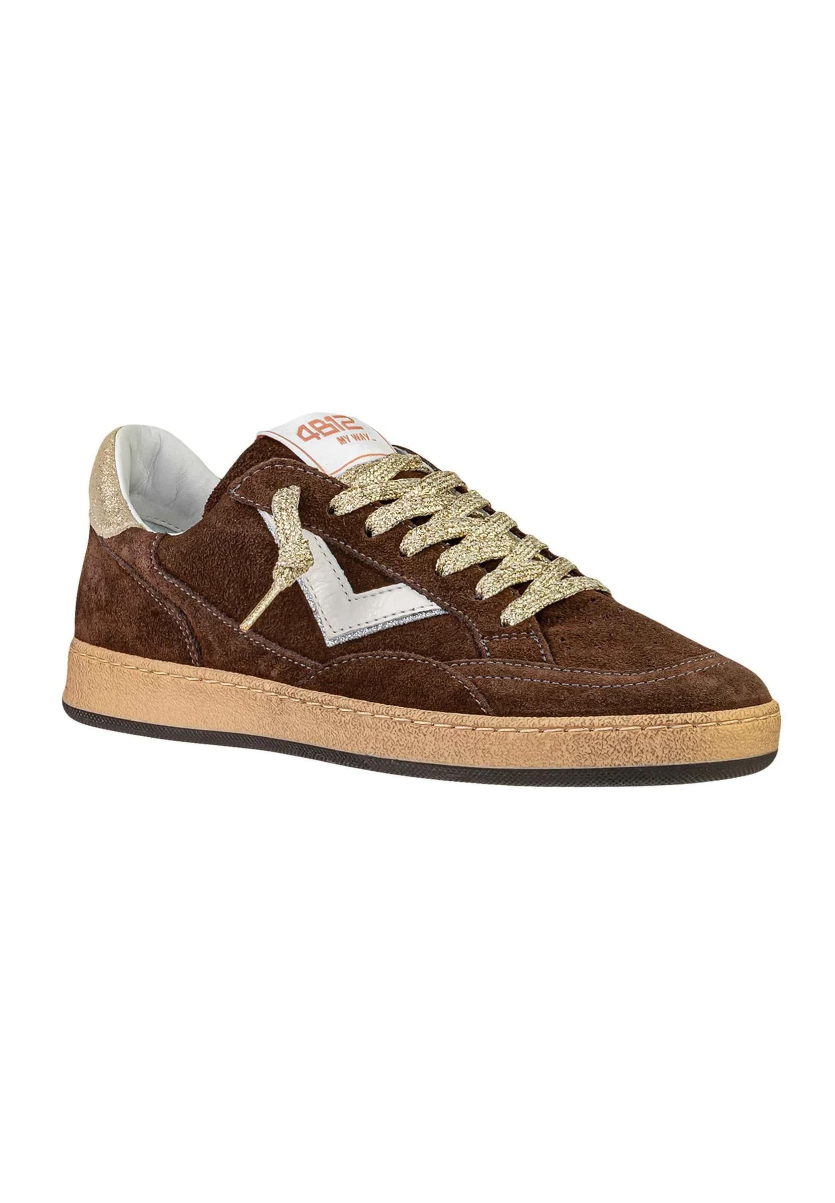 4B12  Sneakers Marrone - 2