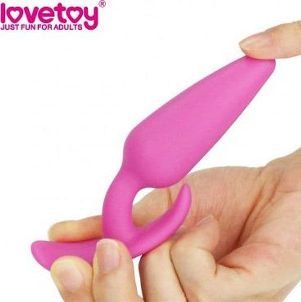 Plug anale slim silicone fucsia base ergonomica sex toy waterproof 10 cm Lure Me Slim - 3