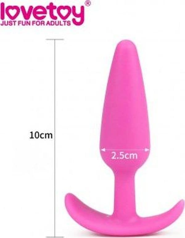 Plug anale slim silicone fucsia base ergonomica sex toy waterproof 10 cm Lure Me Slim - 6
