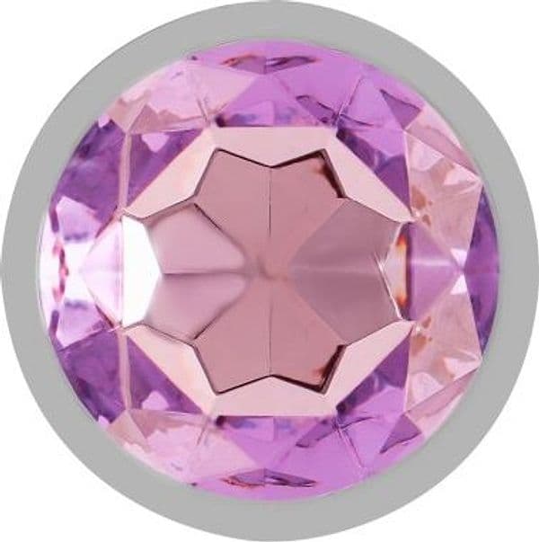 Plug anale grande alluminio base gioiello viola sex toy metallo 9 cm Intense Large - 3