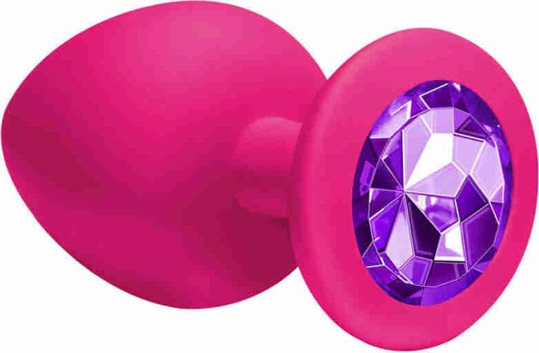 Plug anale Cutie Large silicone gioiello viola base larga sex toy Lola Games - 2