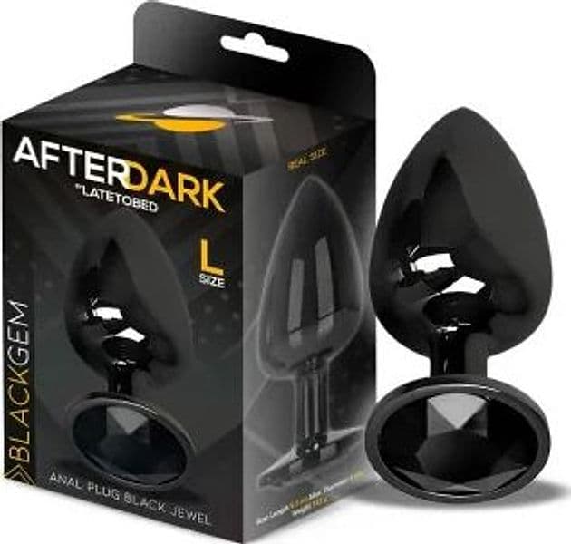 Plug anale Black Gem Large alluminio nero gioiello sex toy Afterdark - 2