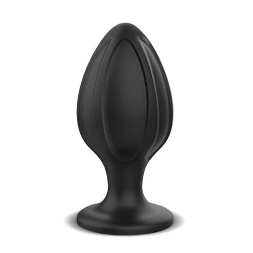 Plug anale Rifter M silicone nero scanalato ventosa waterproof sex toy Afterdark - 3