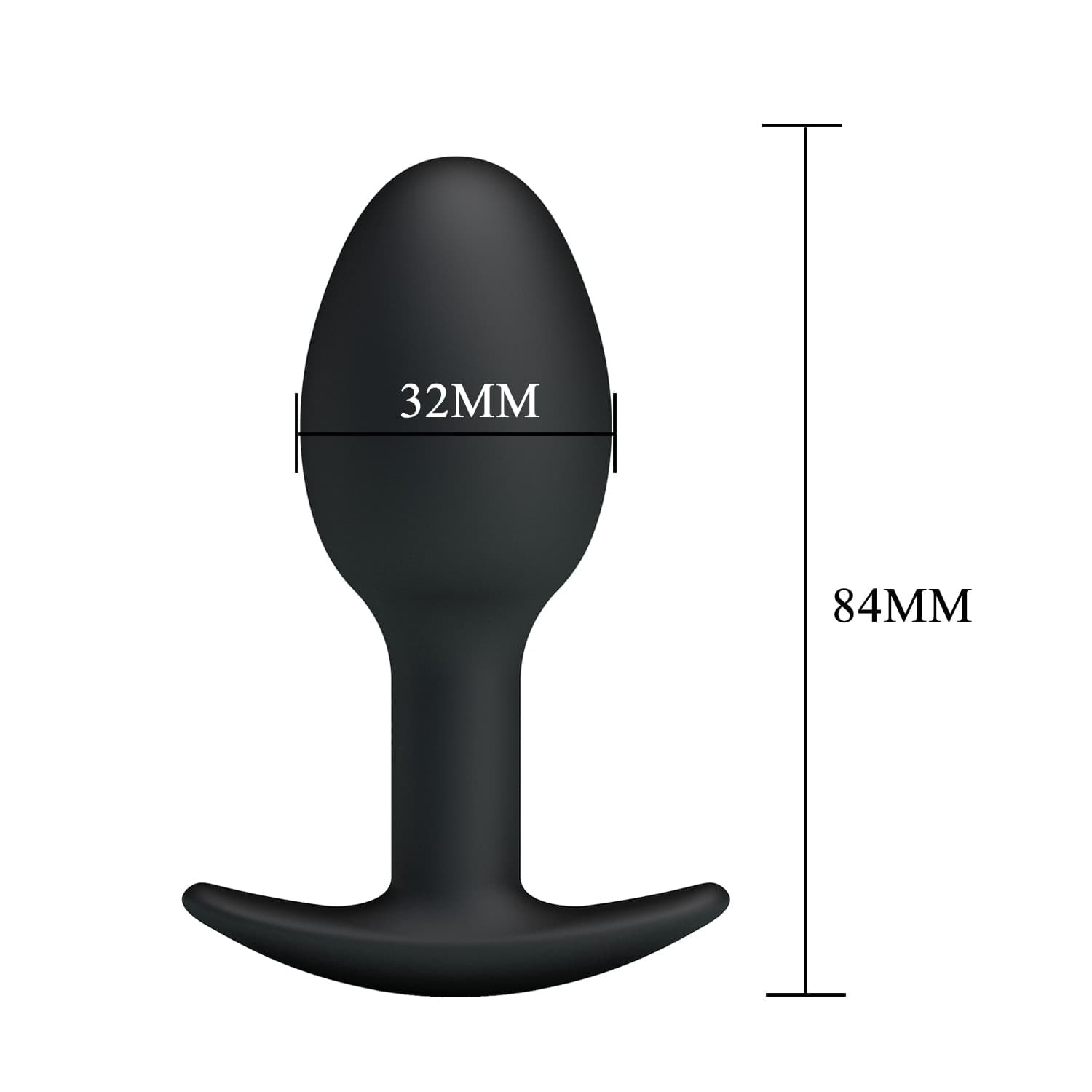 Plug anale Anal Balls Pretty Love silicone nero peso interno sex toy 8,4 cm - 6