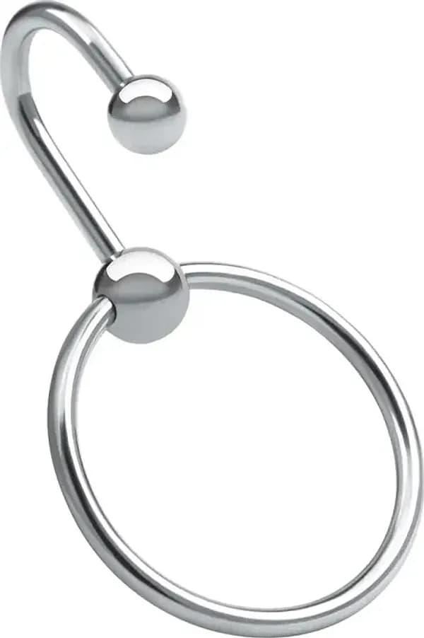 Spermstopper 30 mm in acciaio con anello e inserto uretrale accessorio fetish uomo - 4