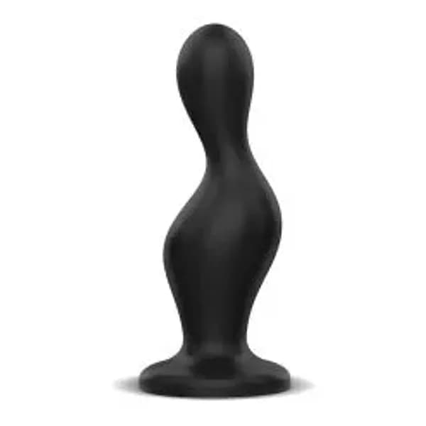 Plug anale Bust Afterdark silicone nero ventosa waterproof sex toy 12 cm - 2