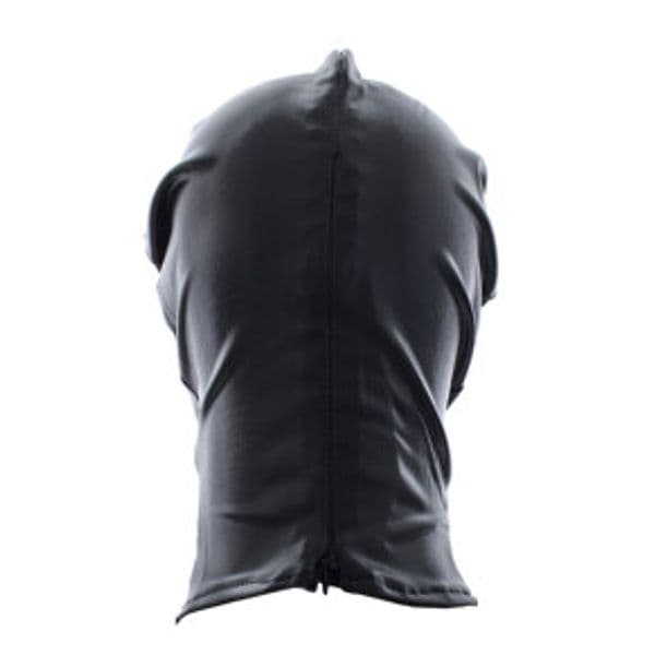 Cappuccio fetish nero BDSM occhi coperti apertura bocca bondage adulto - 7