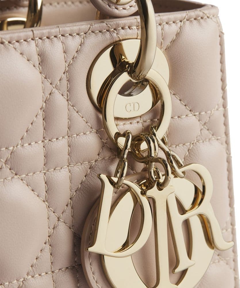 Dior Beige Lamb Leather Handbag - 4