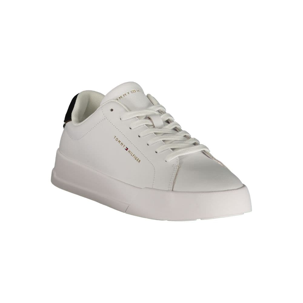 Tommy Hilfiger White Polyurethane Men's Sneaker - 2