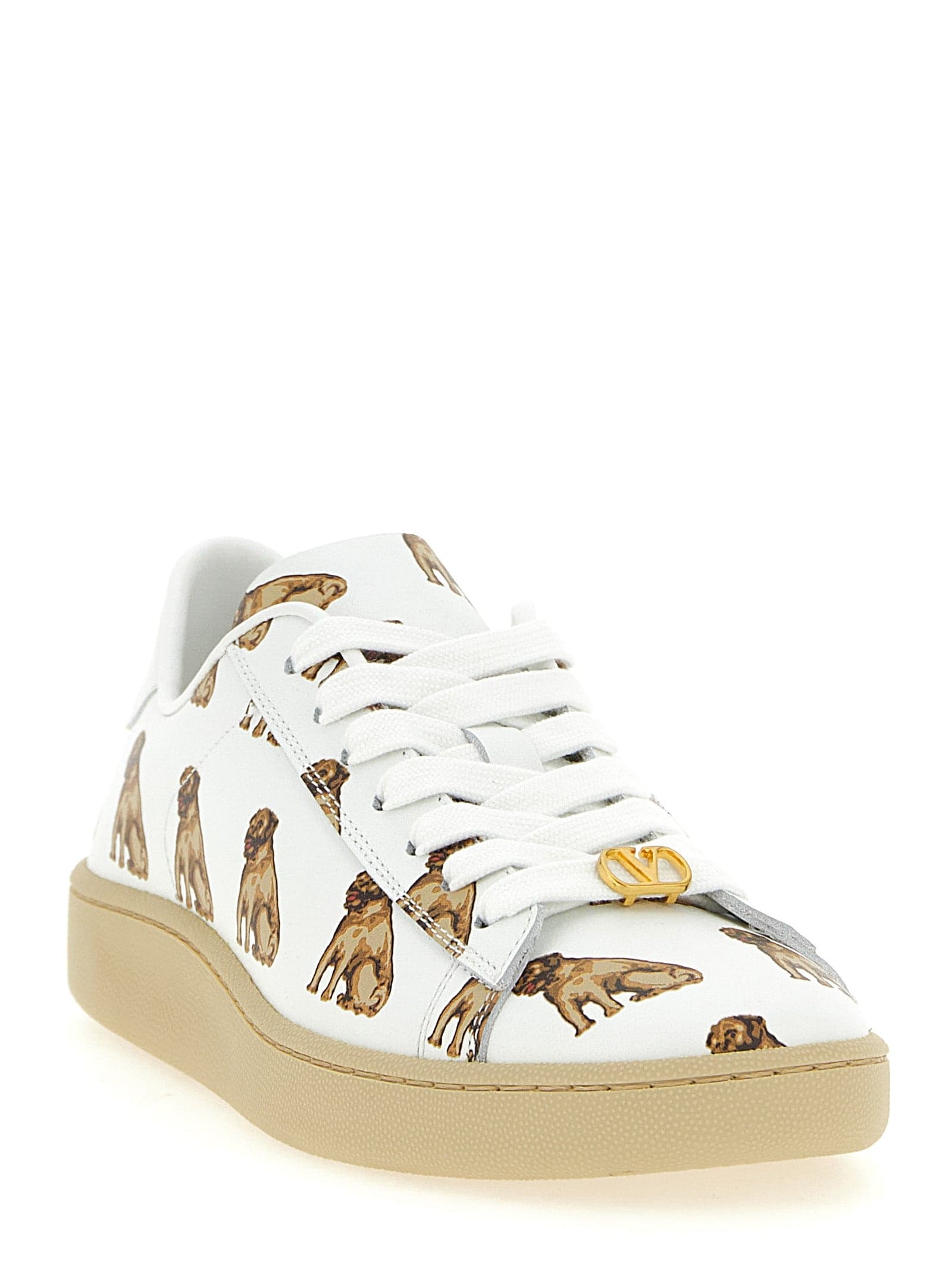 Valentino Garavani White Calfskin Low Top Sneakers - 2