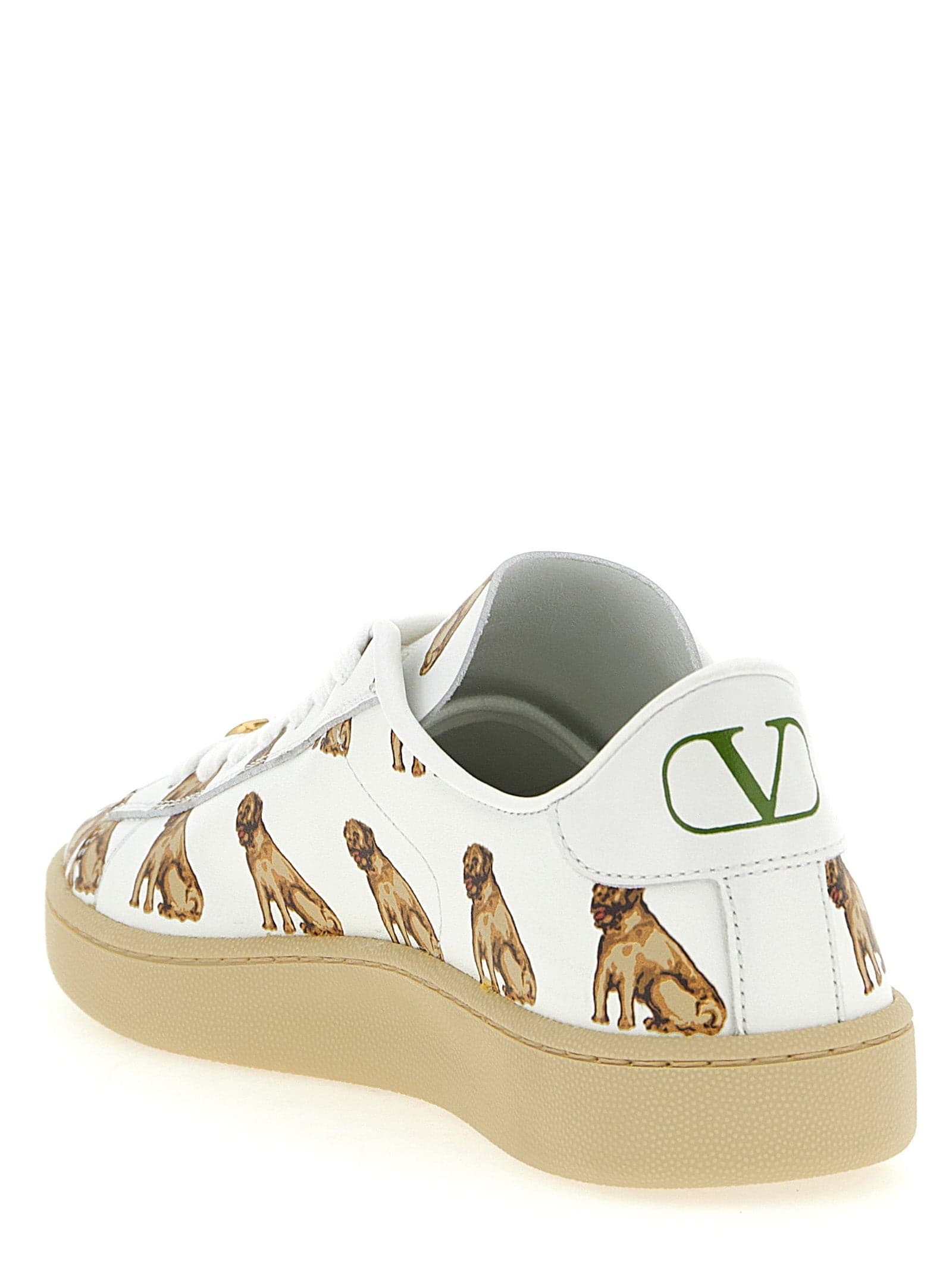 Valentino Garavani White Calfskin Low Top Sneakers - 3