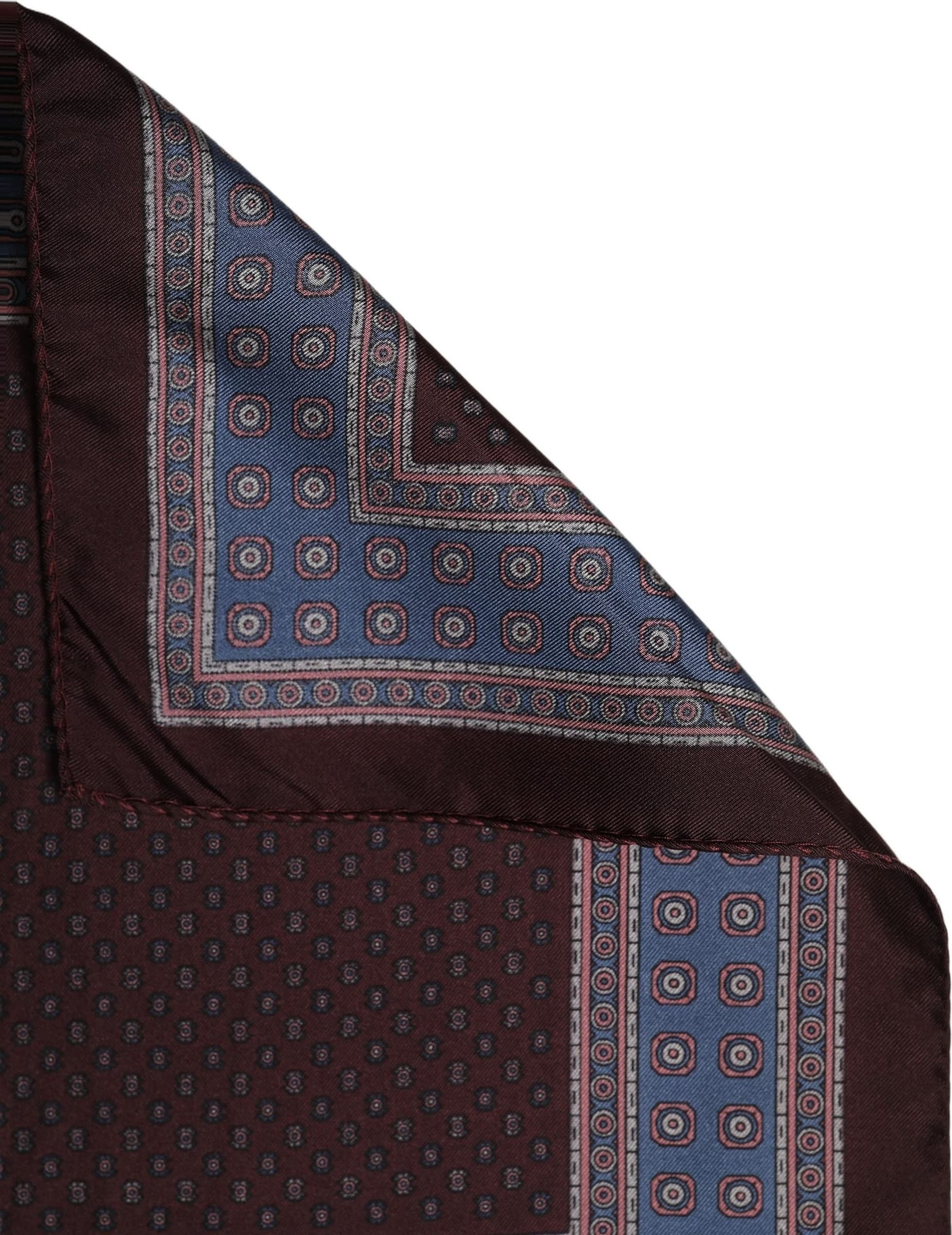 Dolce & Gabbana Maroon Geometric Handkerchief Pocket Scarf - 2