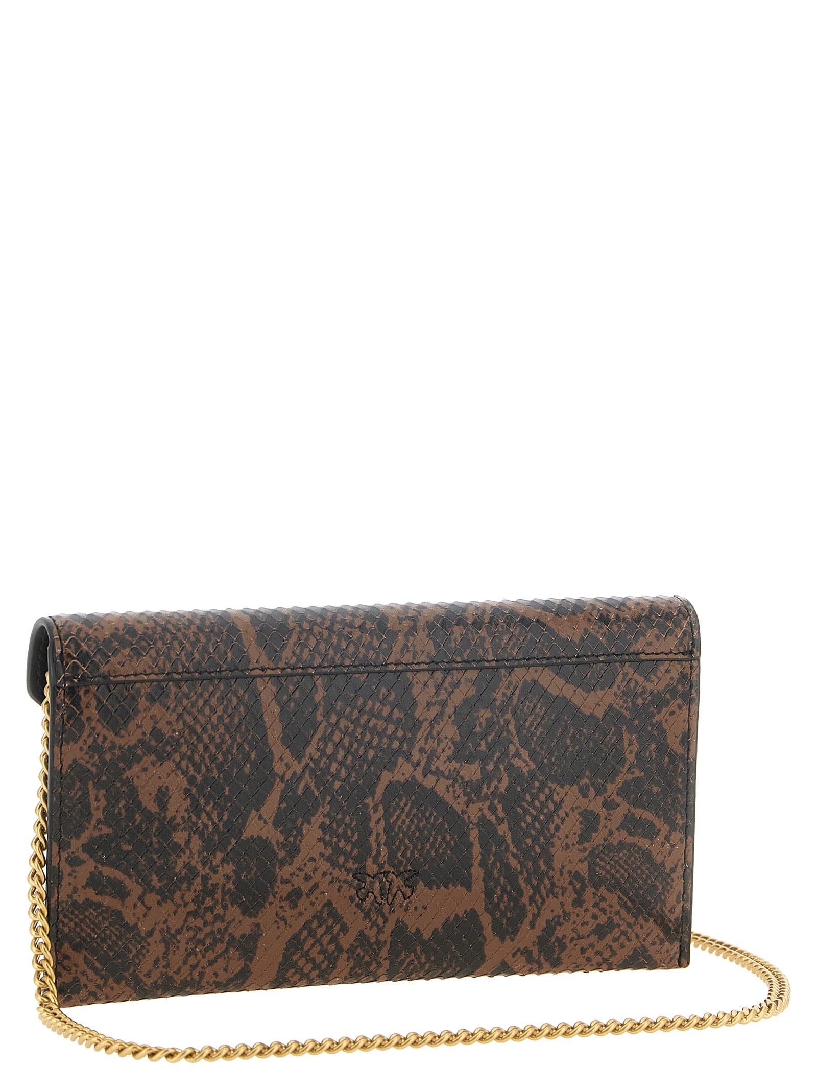 PINKO Brown Calfskin Clutch Bag - 2
