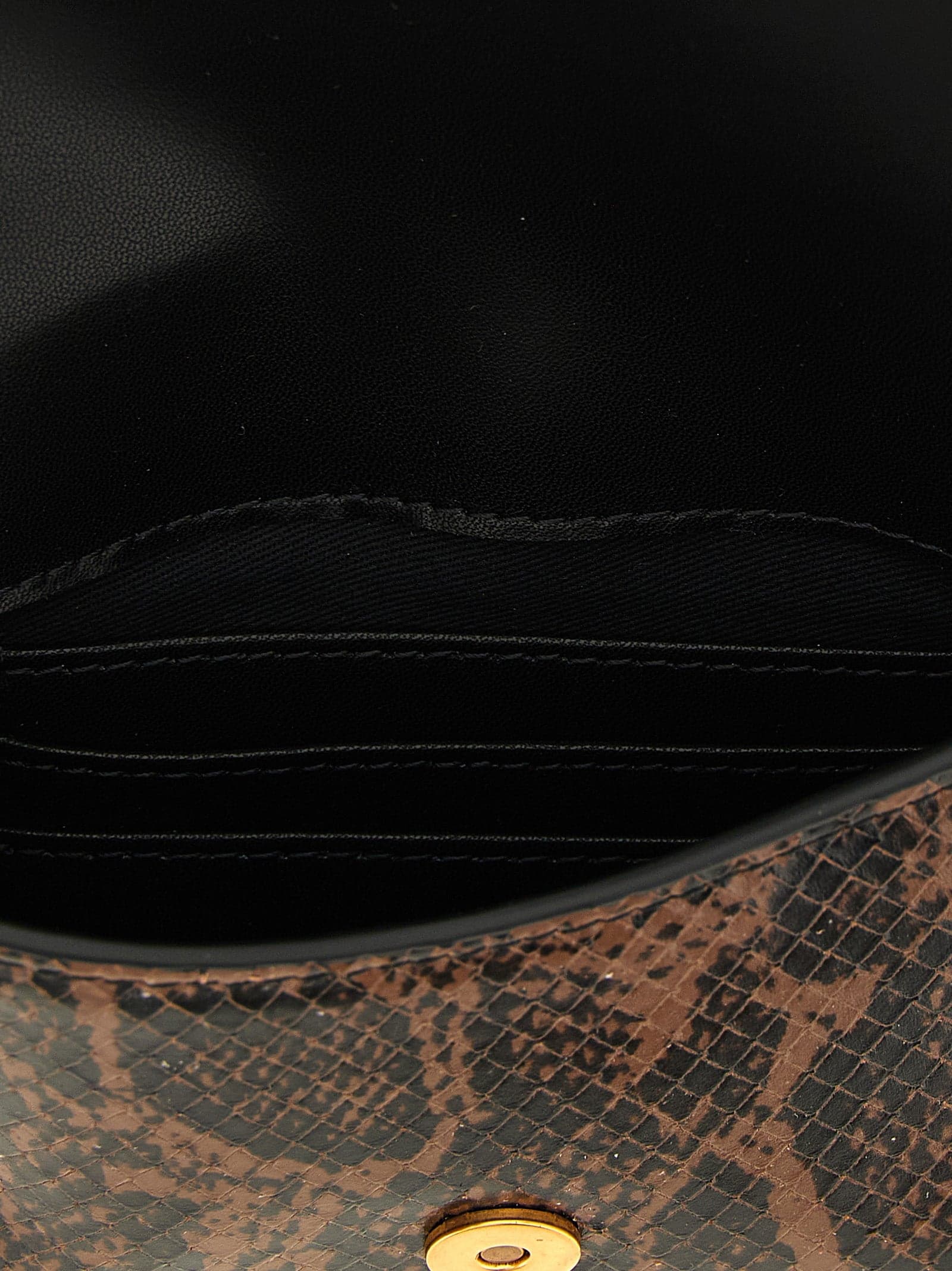 PINKO Brown Calfskin Clutch Bag - 4