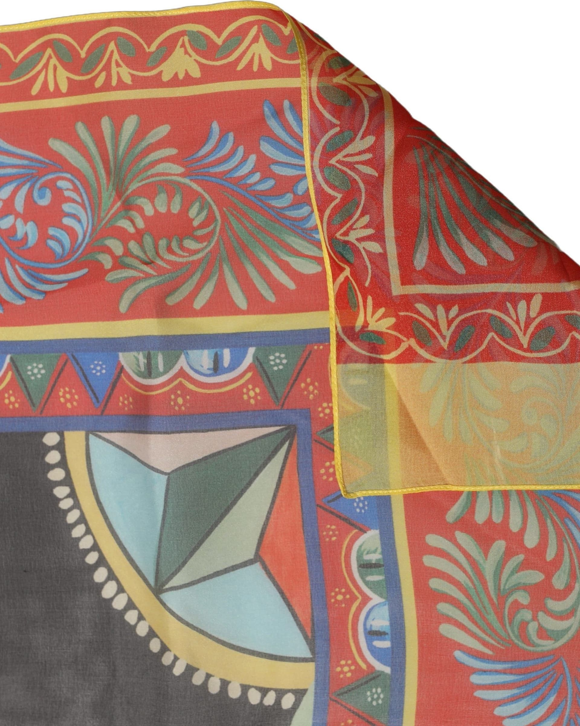Dolce & Gabbana Multicolor Silk Printed Shawl Stole Scarf - 3