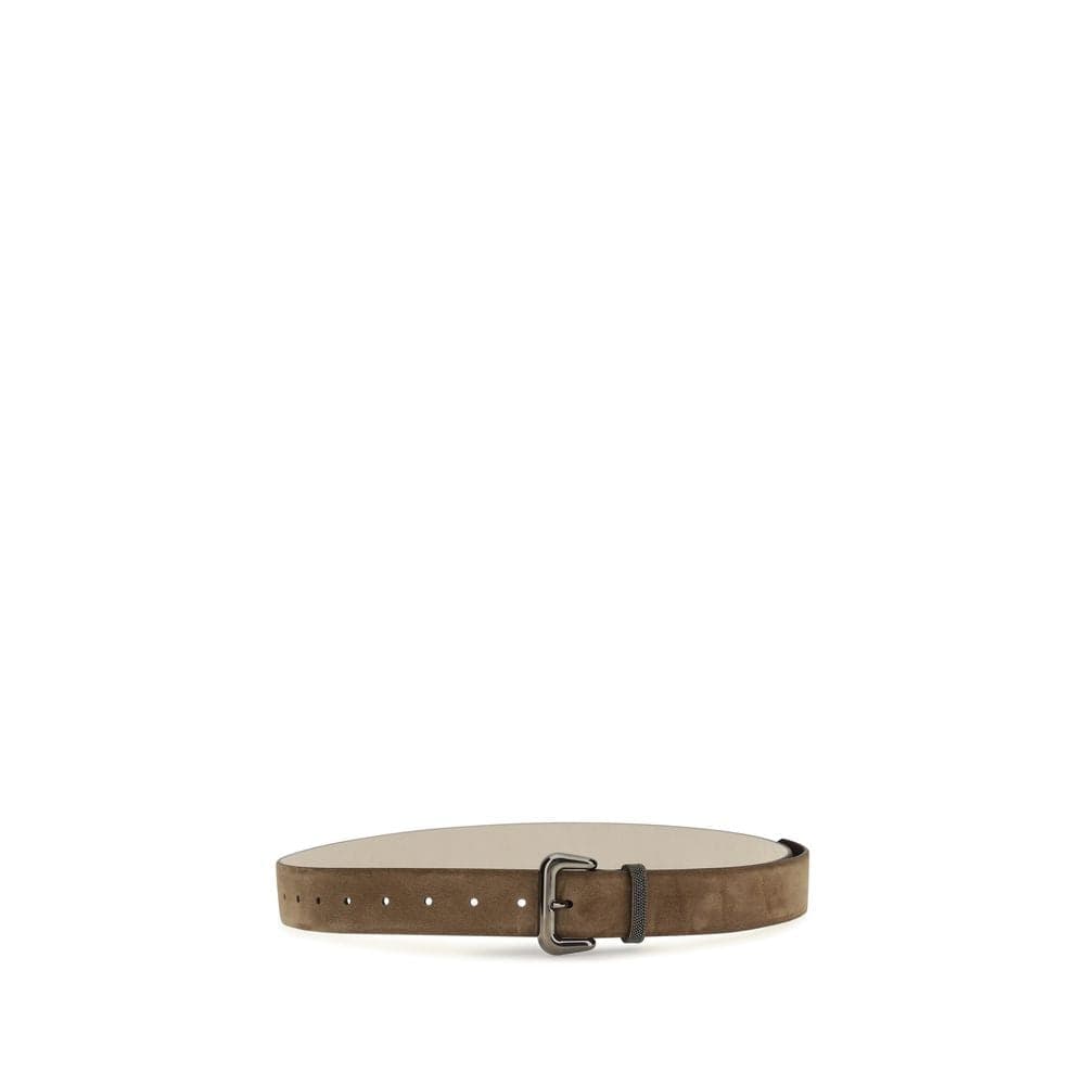 Brunello Cucinelli Brown Suede Leather Belt - 2