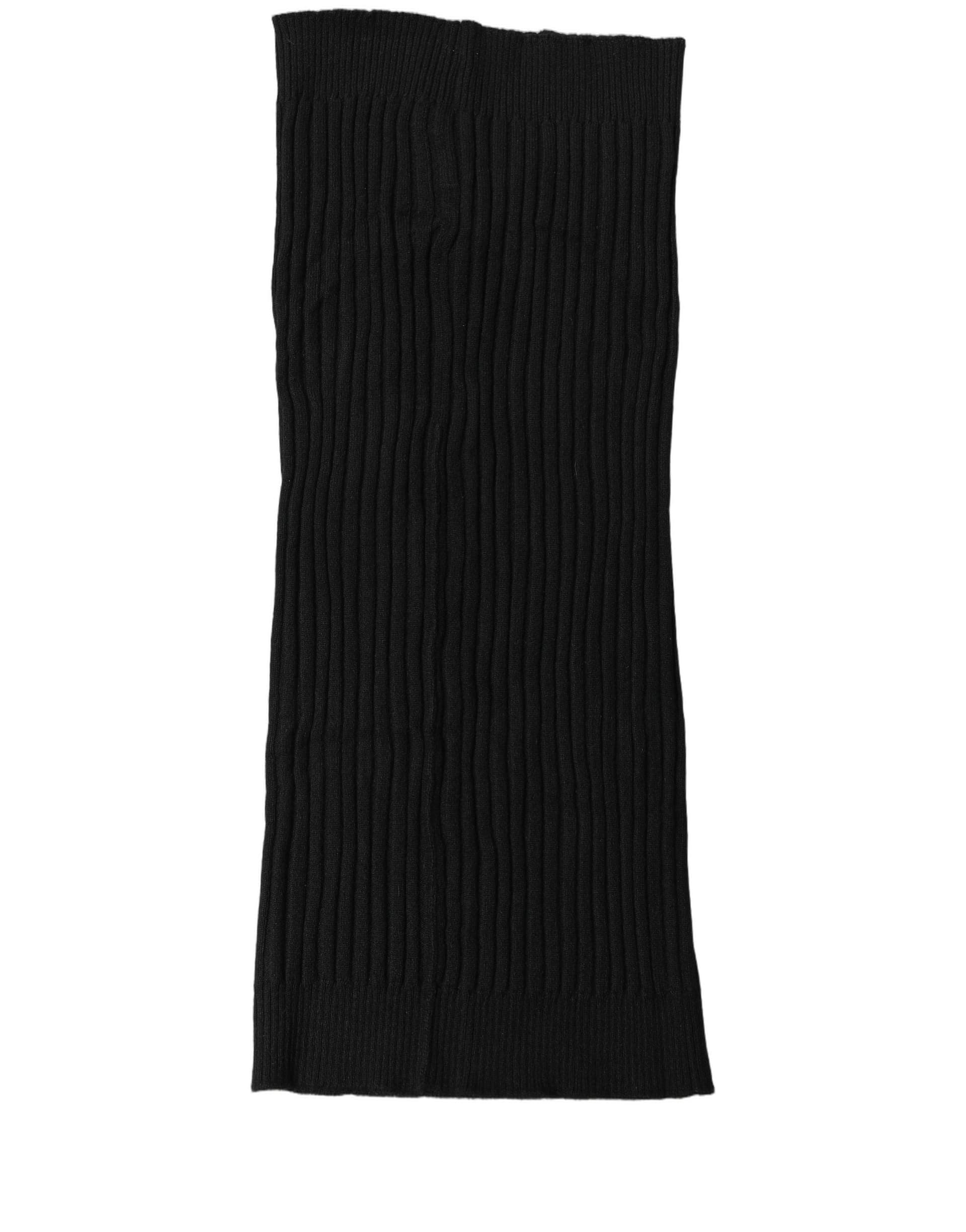 Dolce & Gabbana Black Cashmere Ribbed Knit Neck Warmer - 3