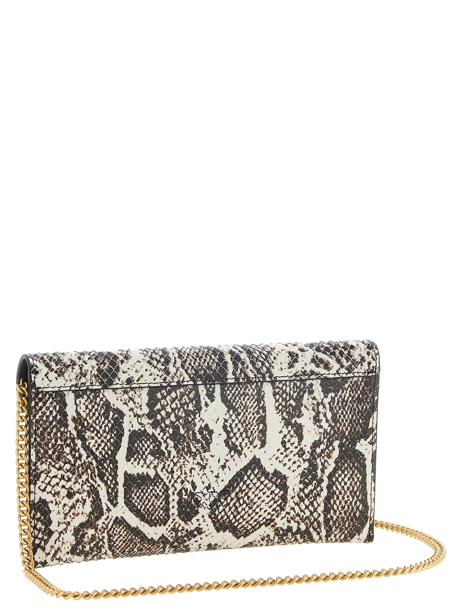 PINKO Beige Calfskin Clutch Bag - 2