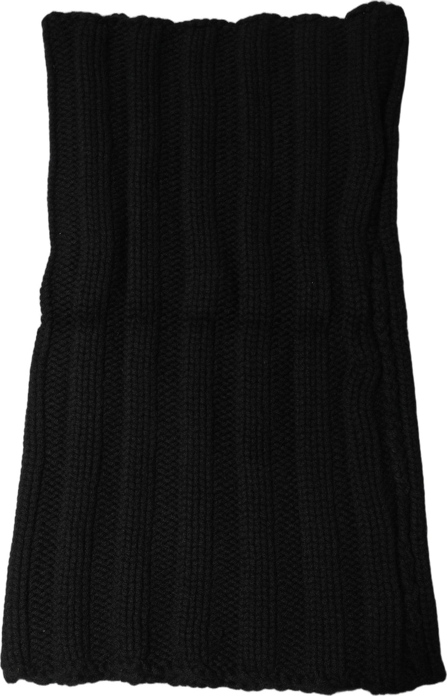 Dolce & Gabbana Black Cashmere Ribbed Knit Neck Warmer Scarf - 3