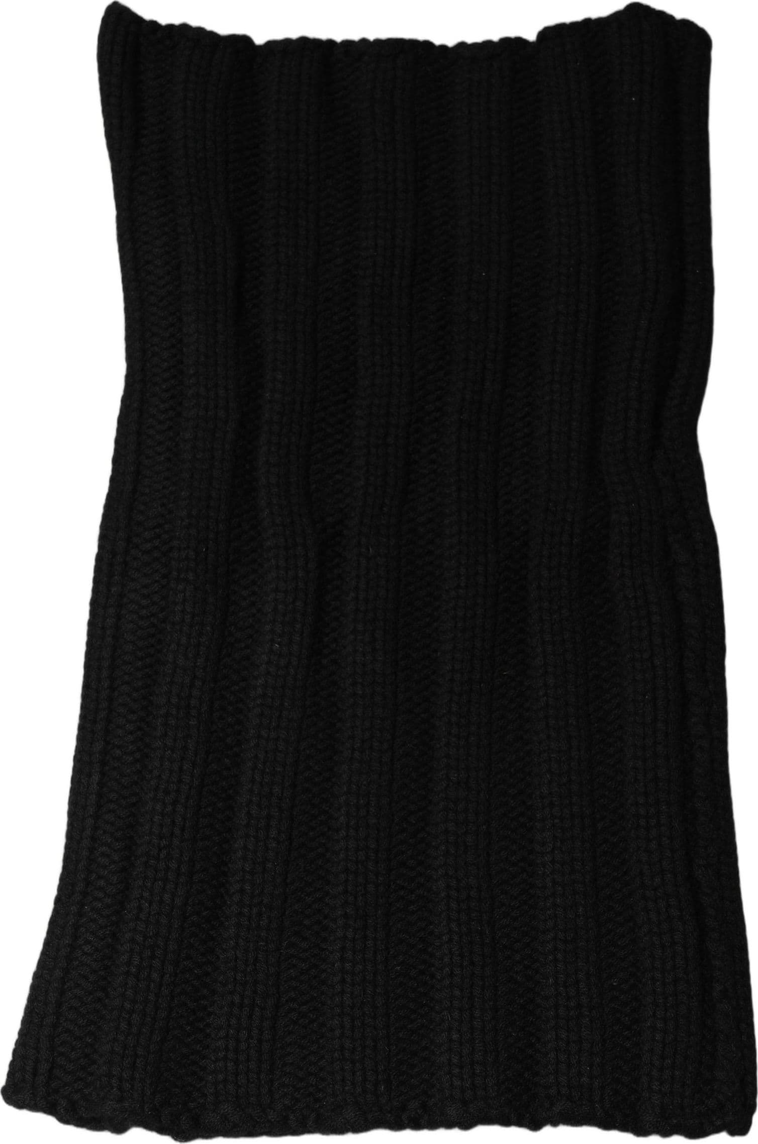 Dolce & Gabbana Black Cashmere Ribbed Knit Neck Warmer Scarf - 4