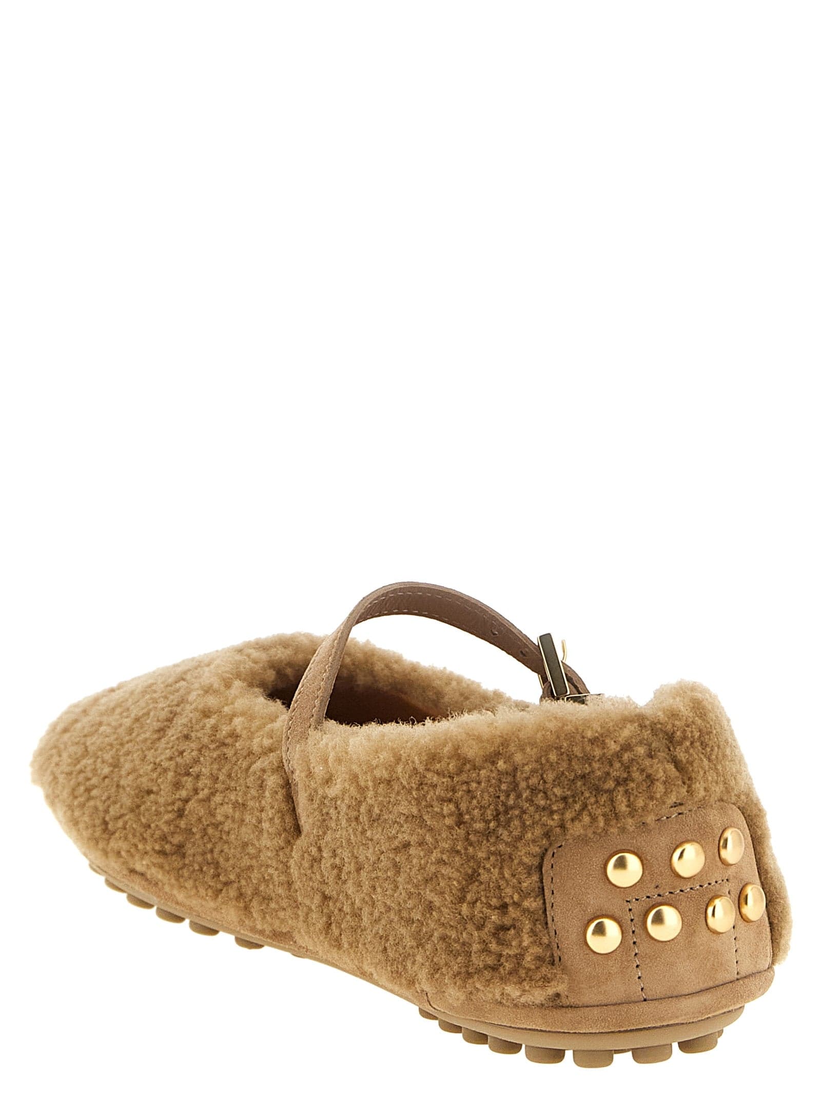 Tod's Beige Lamb Leather Ballet Flats - 3