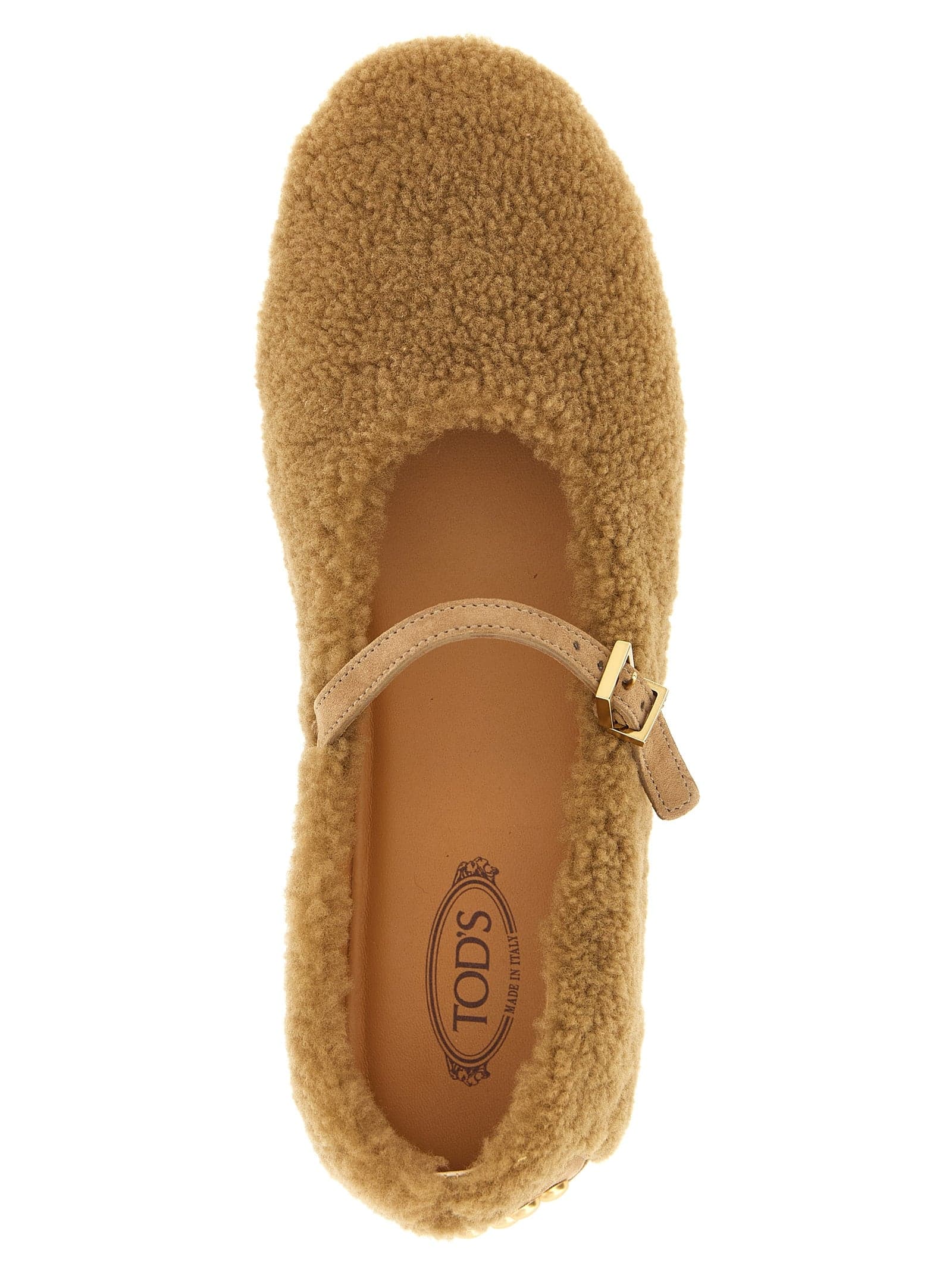 Tod's Beige Lamb Leather Ballet Flats - 4