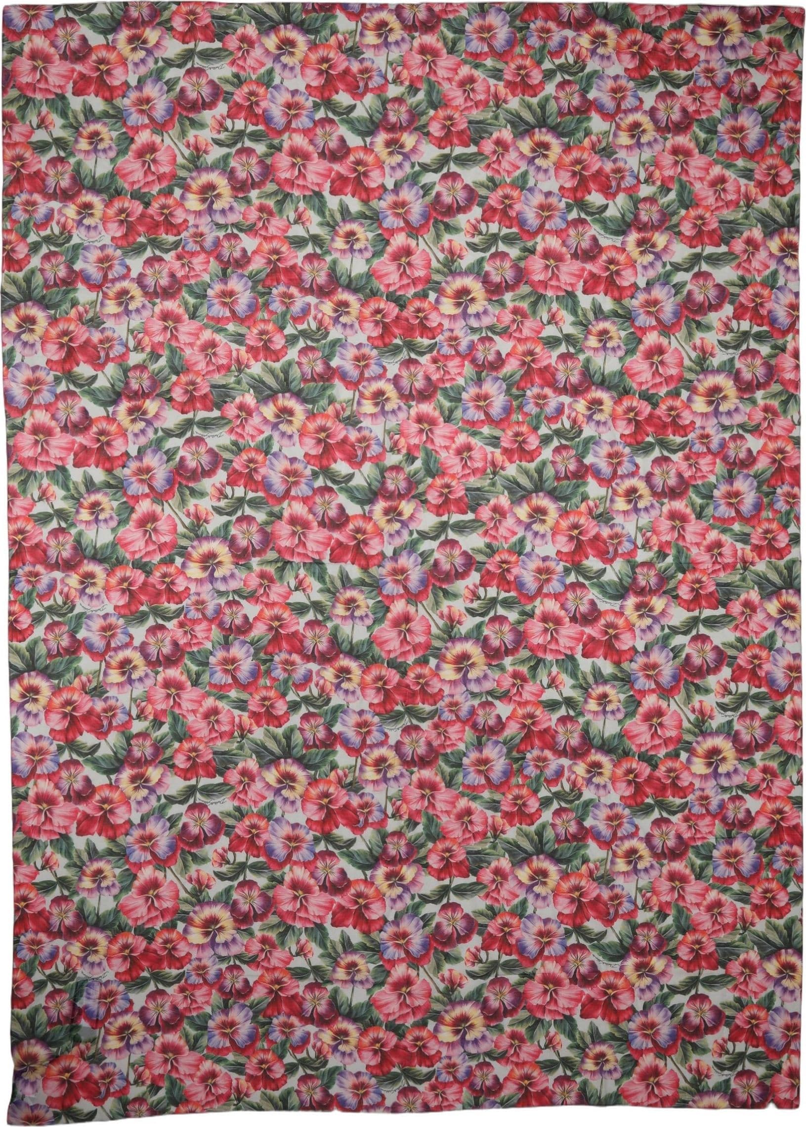 Dolce & Gabbana Multicolor Floral Cotton Lace Stole Scarf - 2