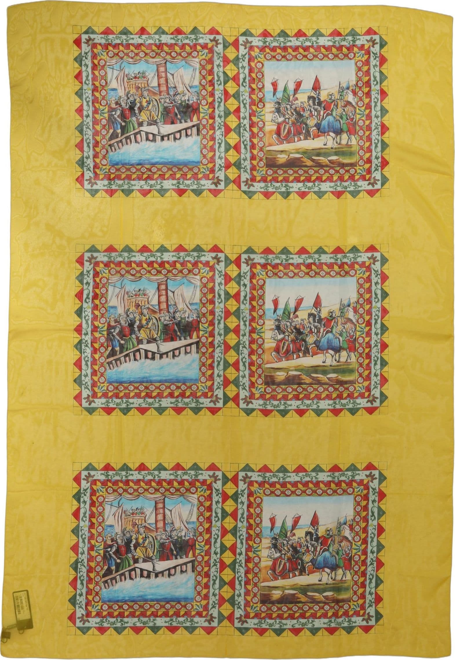 Dolce & Gabbana Yellow Silk Printed Shawl Stole Scarf - 2