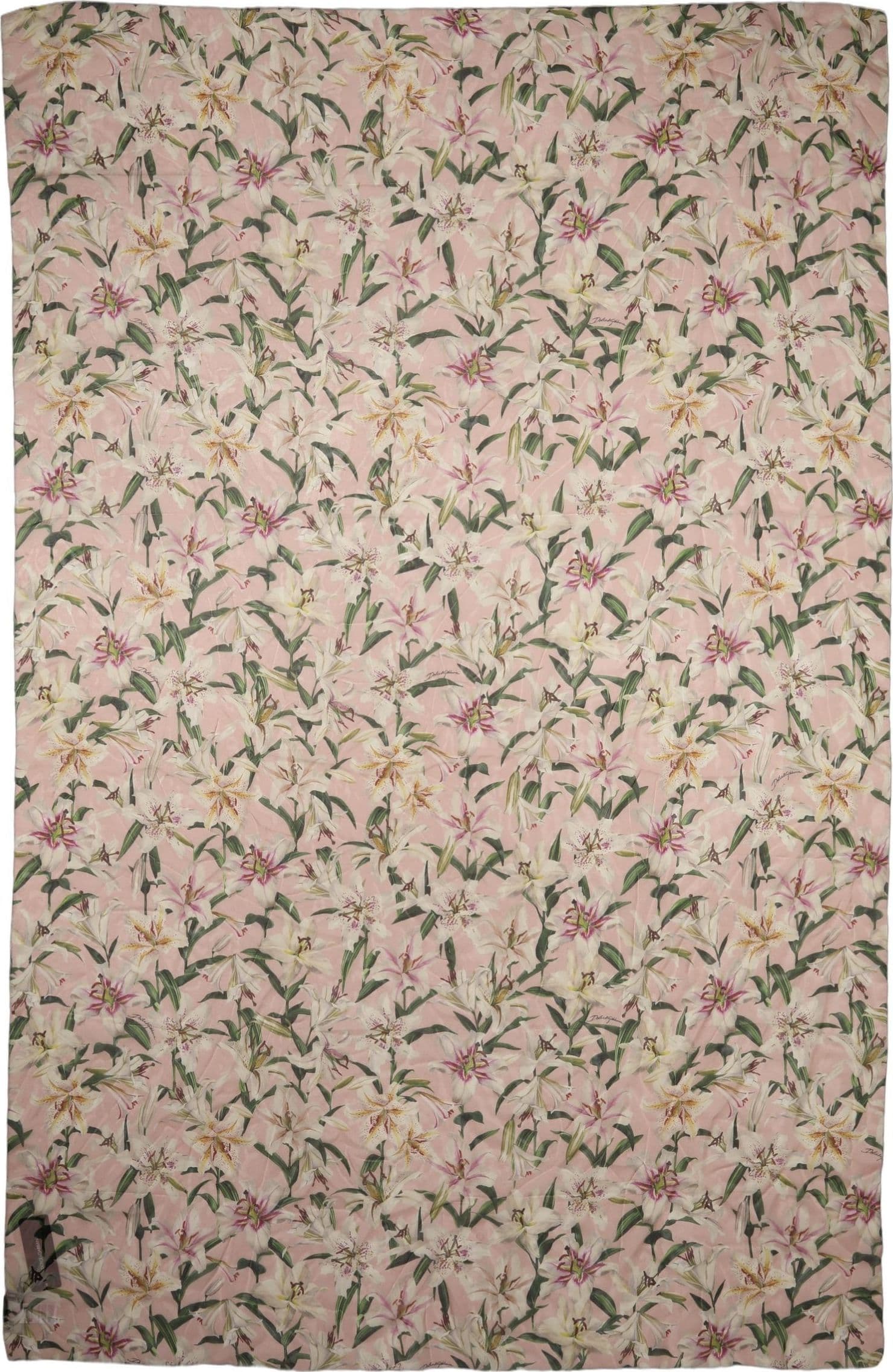 Dolce & Gabbana Pink Silk Floral Chiffon Long Stole Scarf - 2