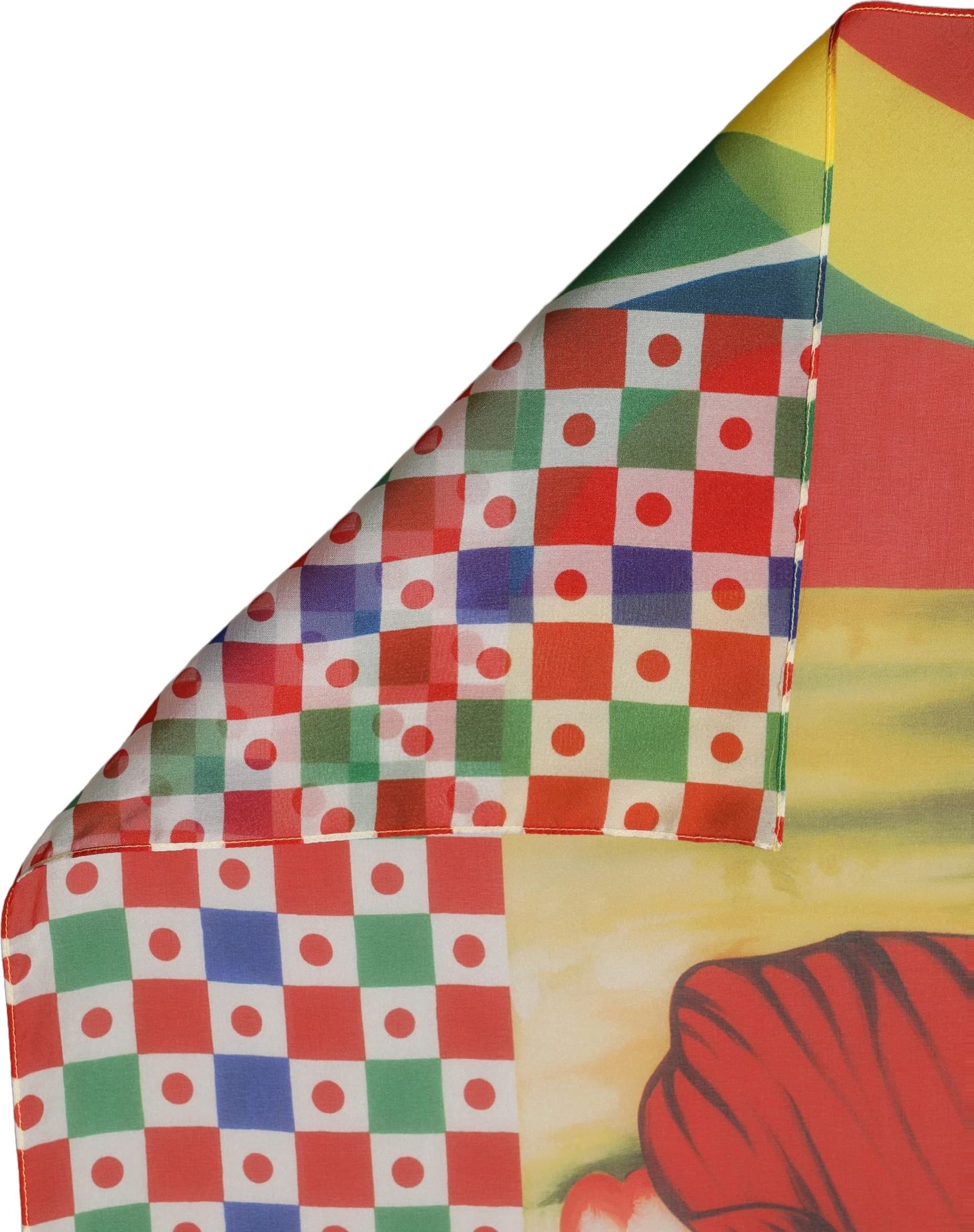 Dolce & Gabbana Multicolor Silk Printed Square Foulard Scarf - 2