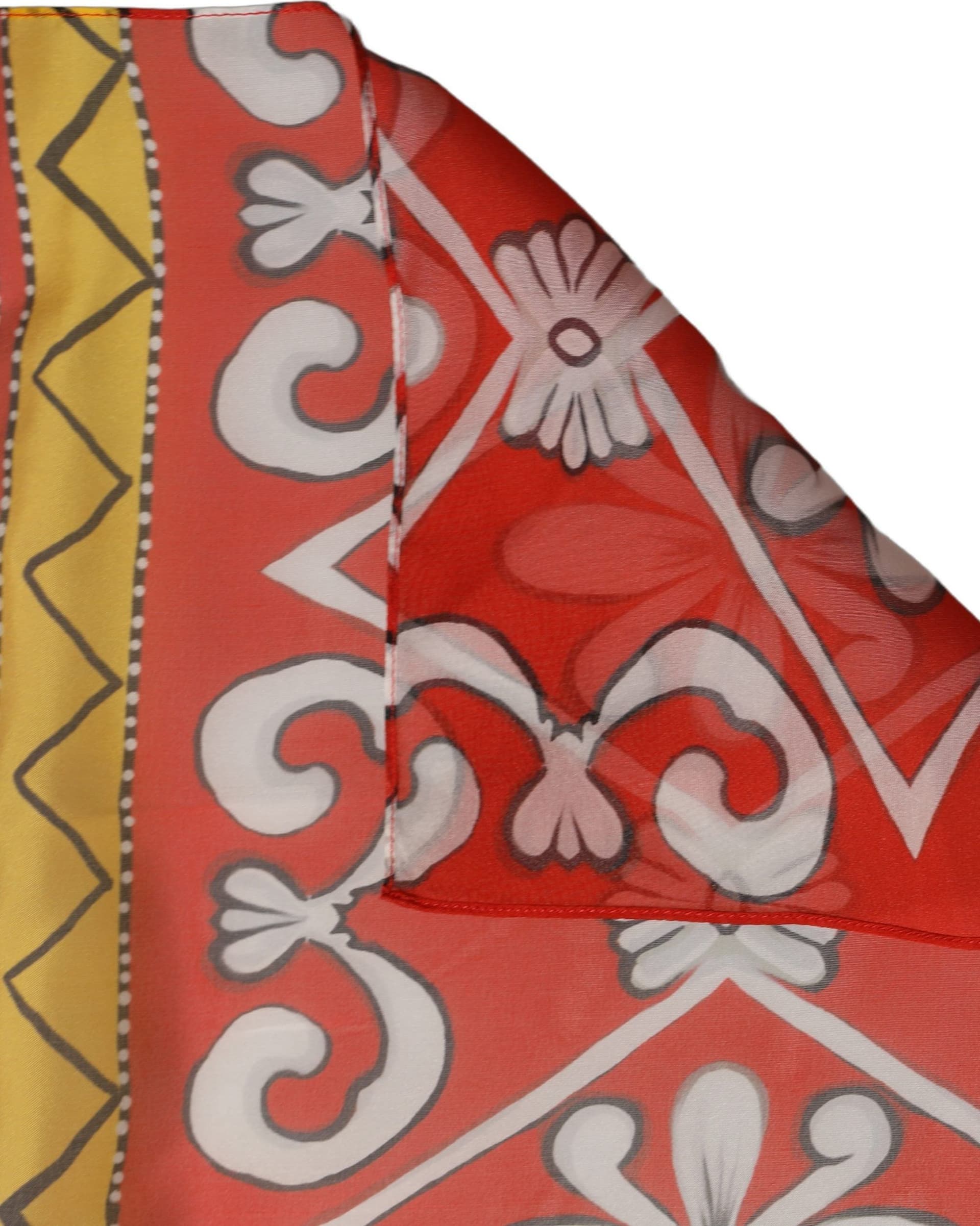 Dolce & Gabbana Multicolor Silk Printed Shawl Stole Scarf - 3