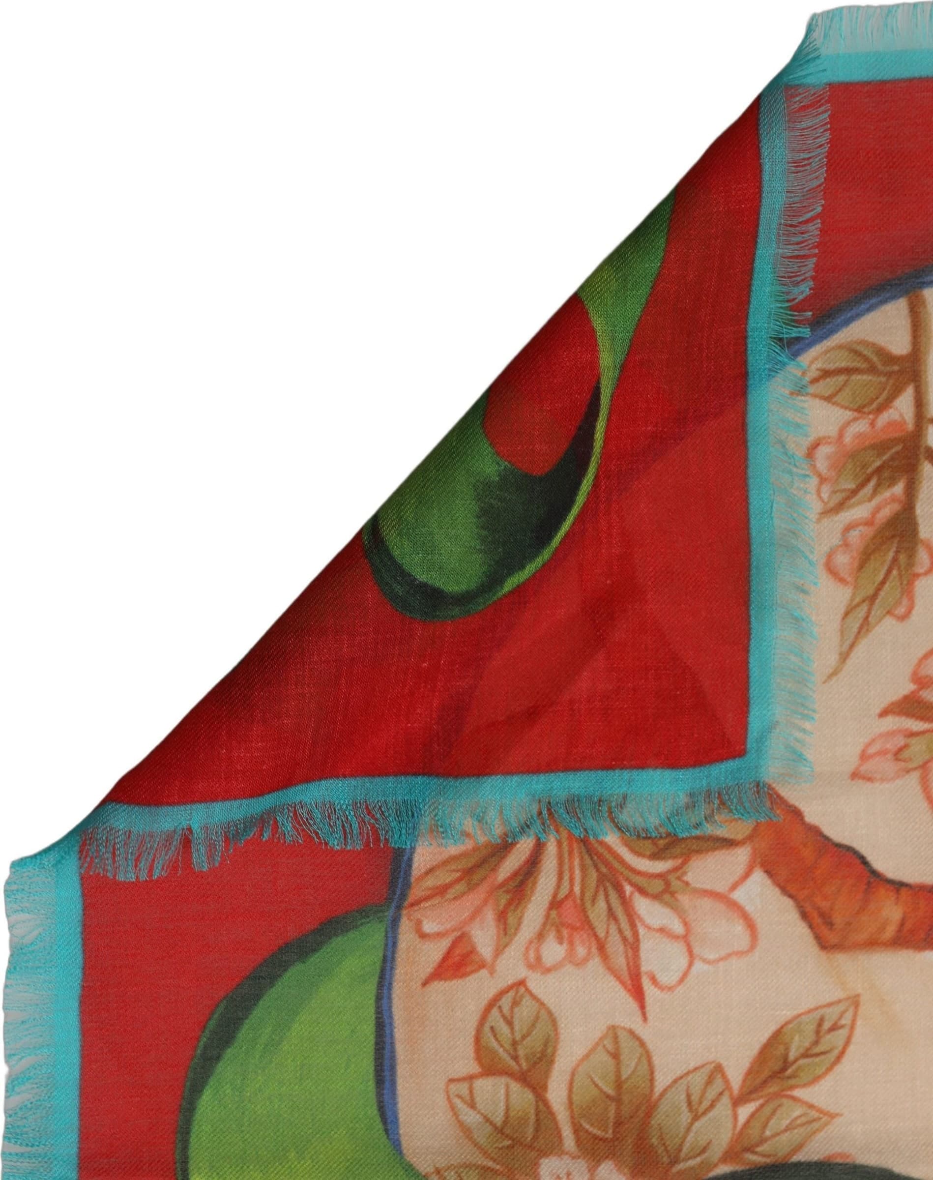 Dolce & Gabbana Multicolor Marco Polo Motifs Shawl Scarf - 3