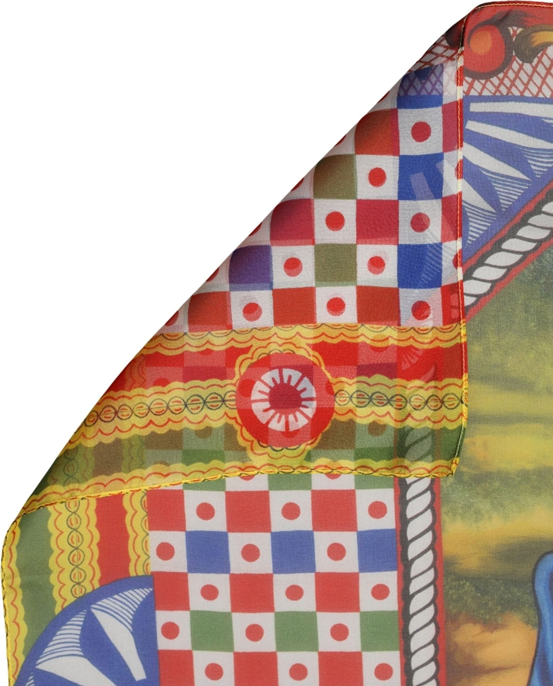 Dolce & Gabbana Multicolor Silk Printed Square Foulard Scarf - 2