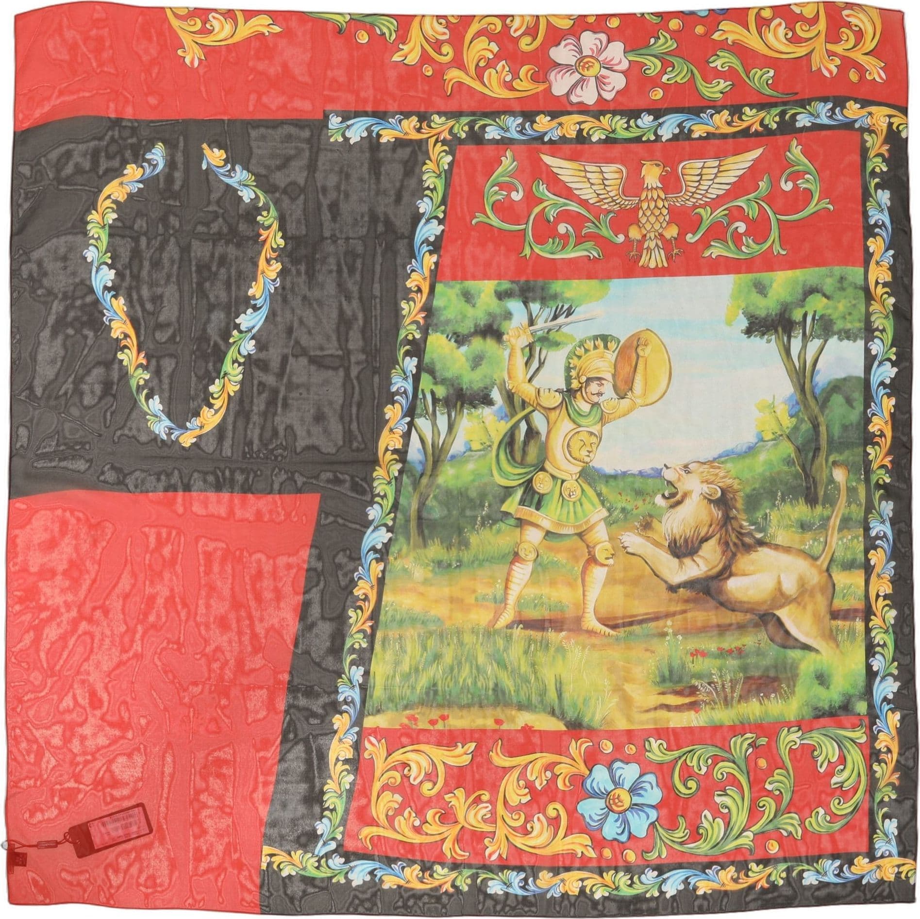 Dolce & Gabbana Multicolor Silk Printed Square Foulard Scarf - 2