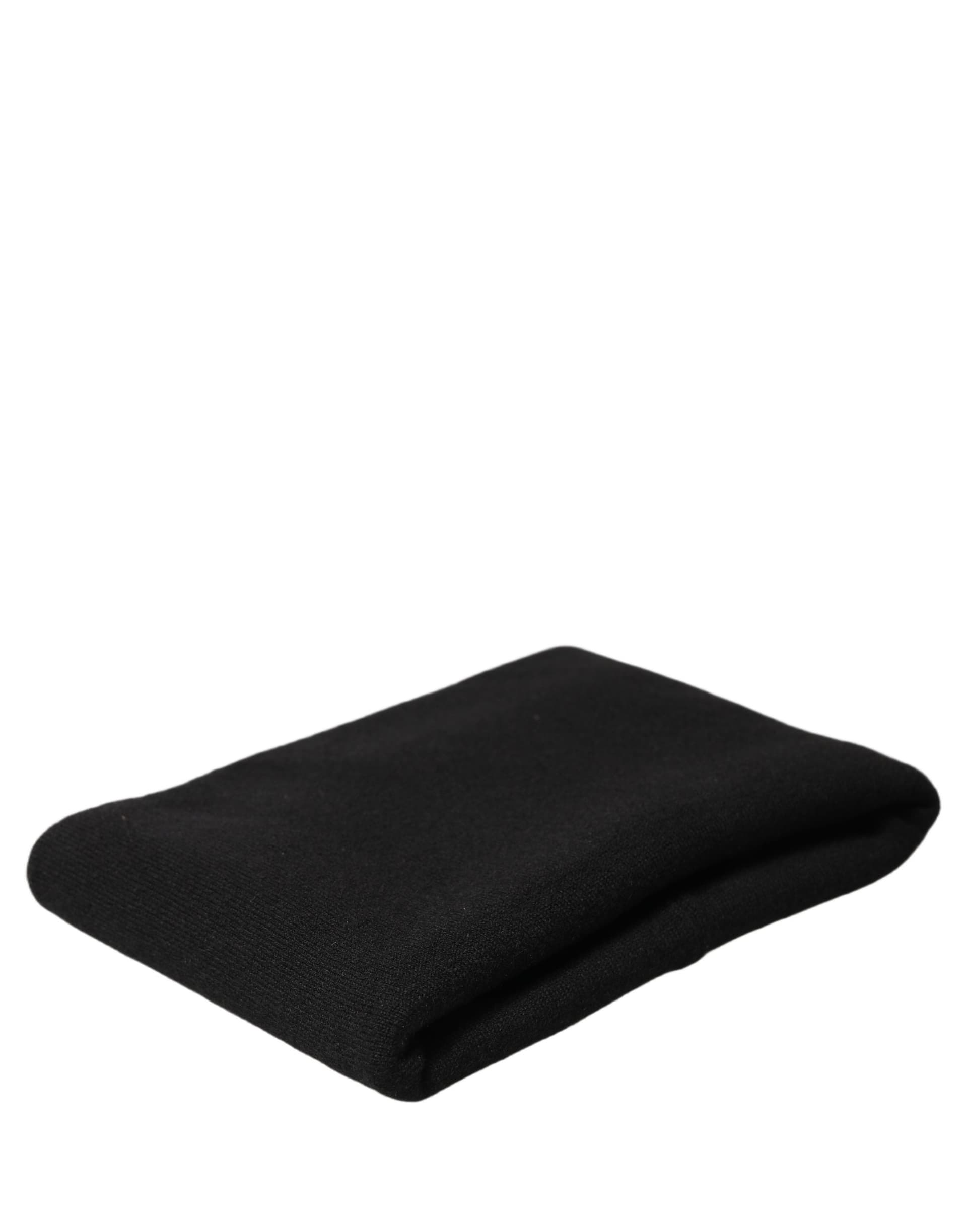 Dolce & Gabbana Men Black Cashmere Knitted Neck Warmer Scarf - 4