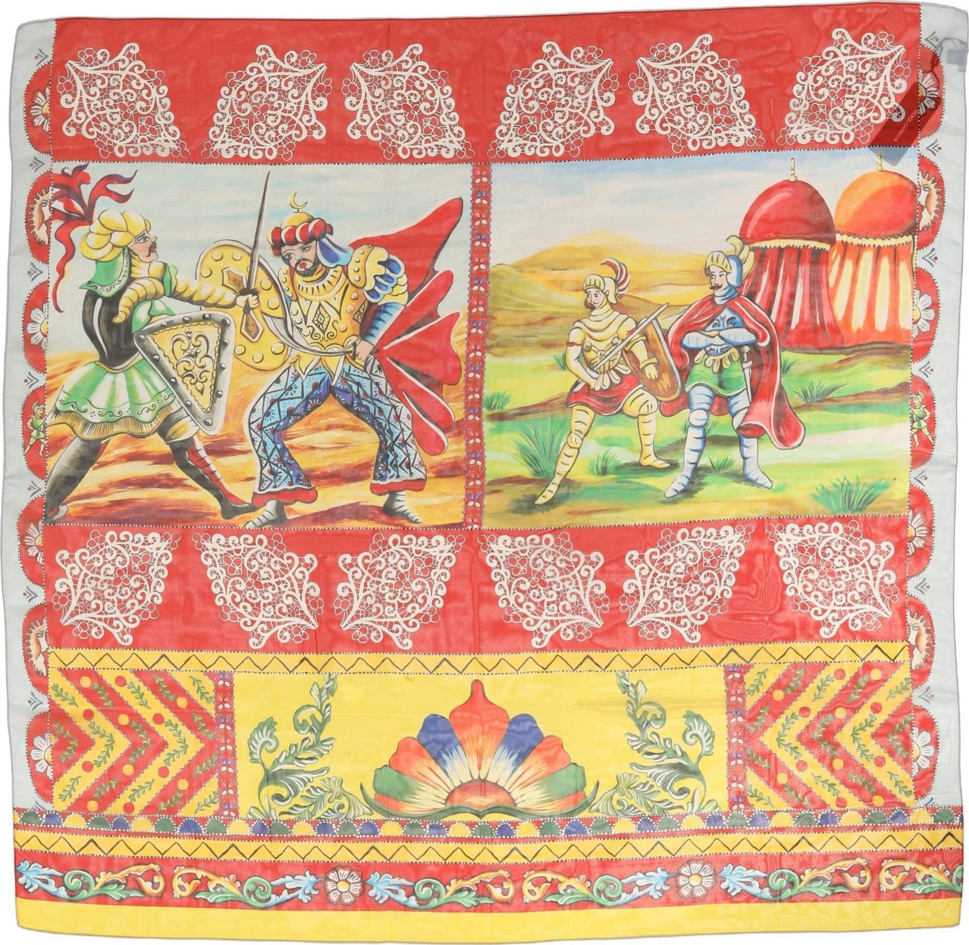 Dolce & Gabbana Multicolor Silk Printed Square Foulard Scarf - 2