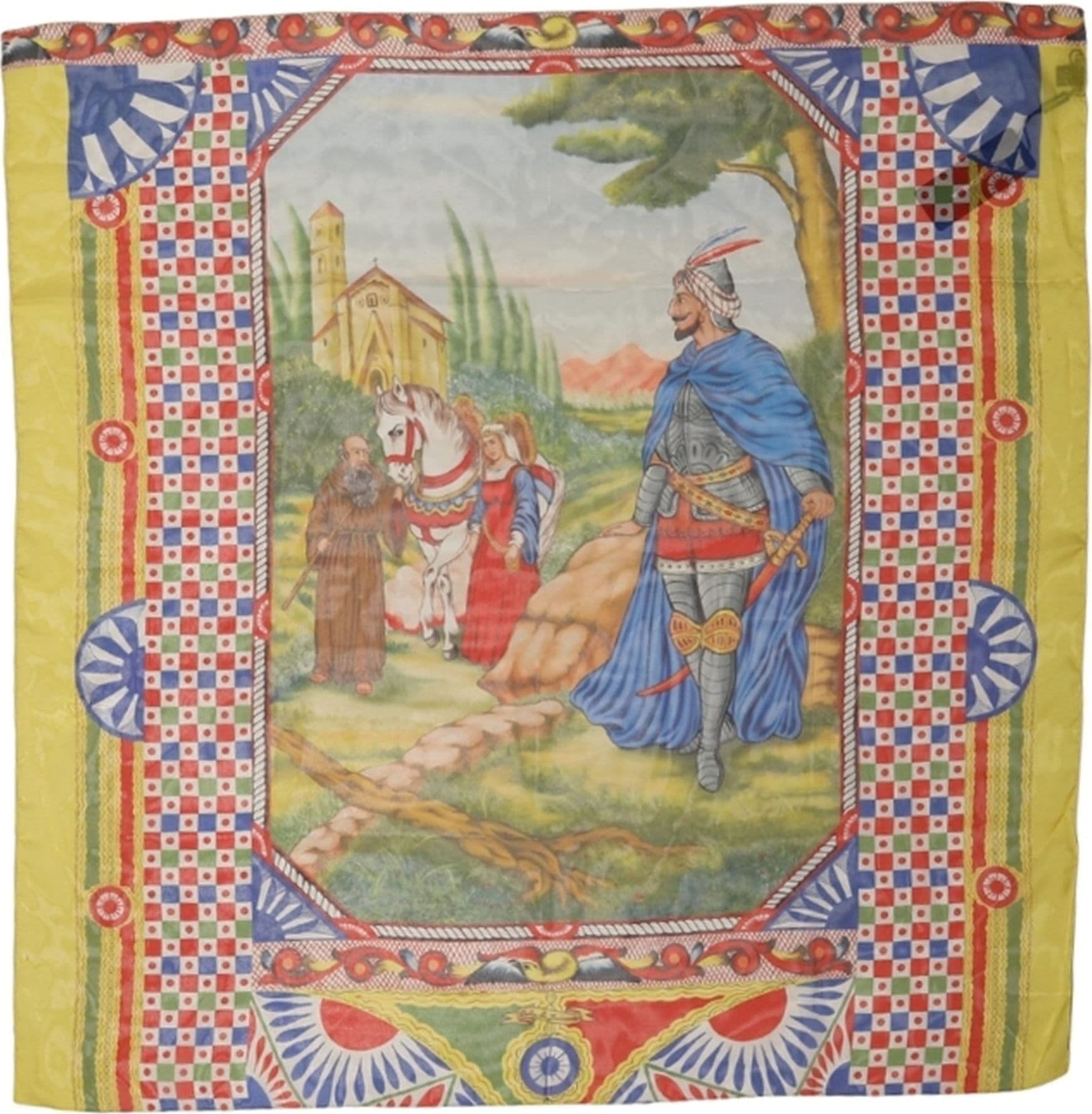 Dolce & Gabbana Multicolor Silk Carretto Foulard Scarf - 3