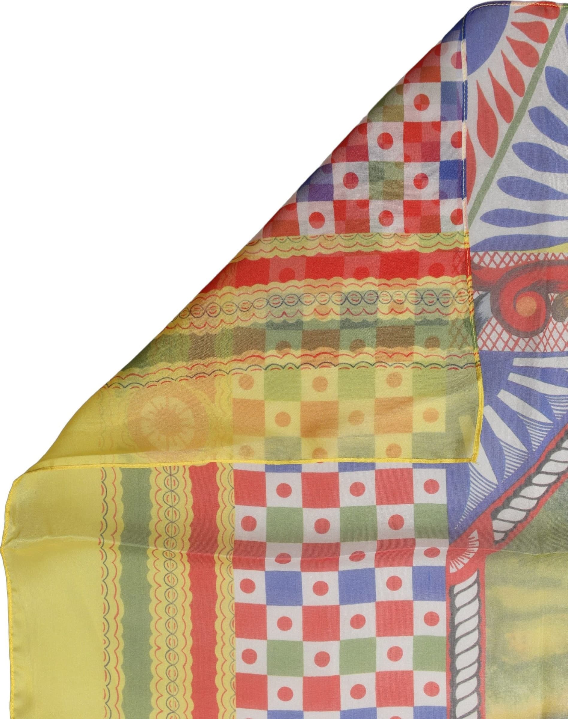 Dolce & Gabbana Multicolor Silk Carretto Foulard Scarf - 4