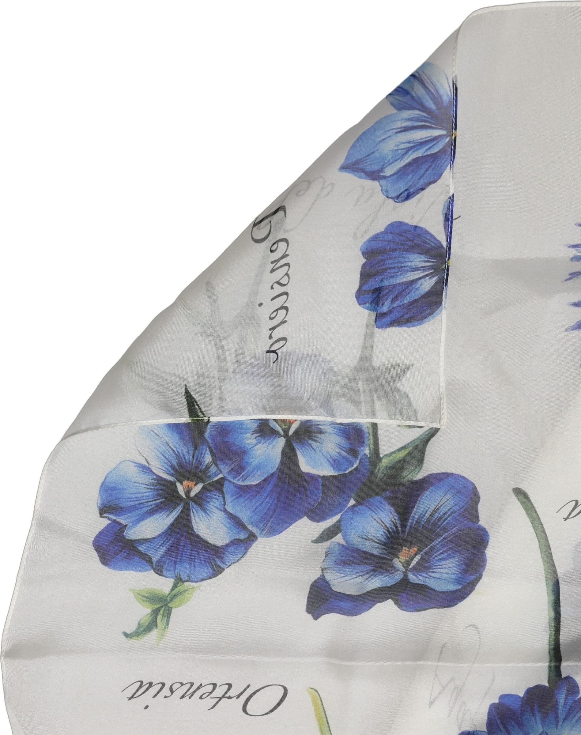 Dolce & Gabbana White Silk Floral Chiffon Long Stole Scarf - 3