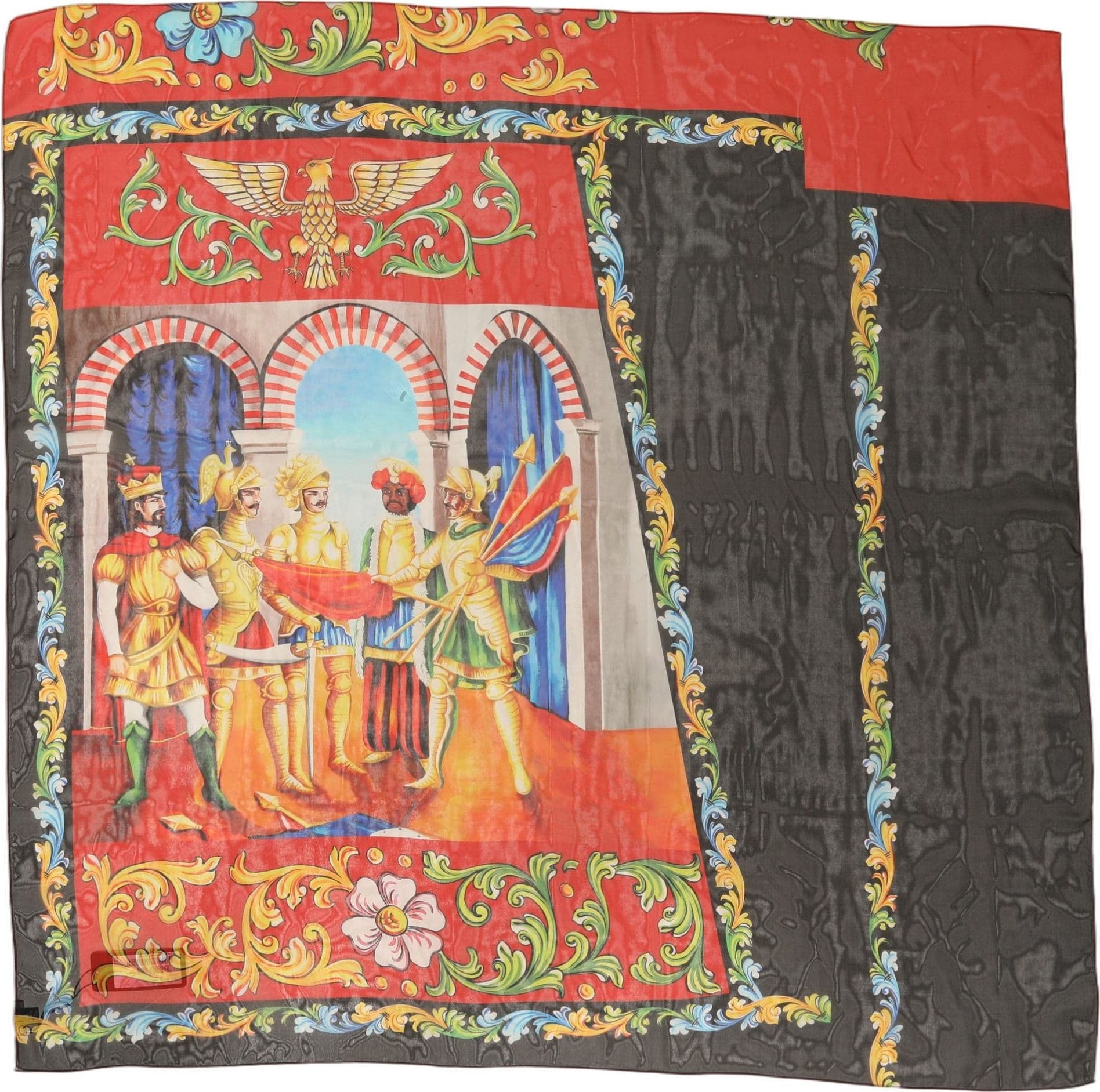 Dolce & Gabbana Multicolor Silk Printed Square Foulard Scarf - 2