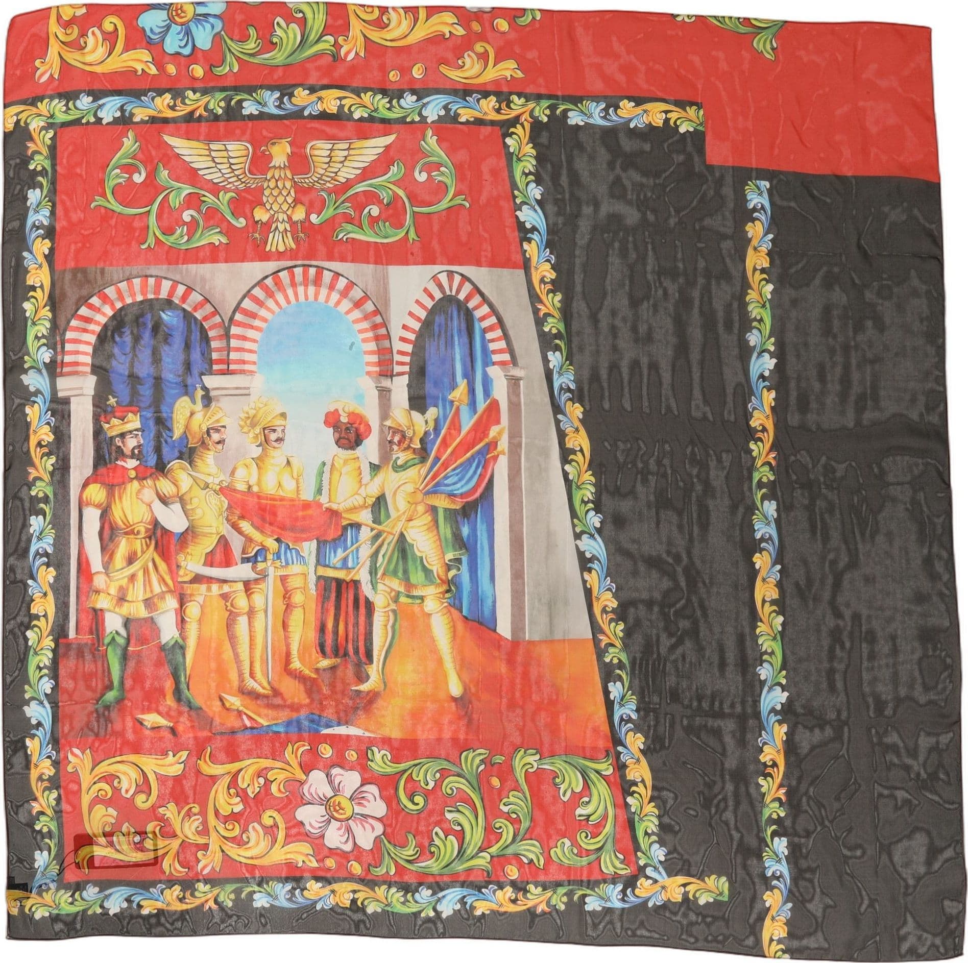 Dolce & Gabbana Multicolor Silk Printed Square Foulard Scarf - 4