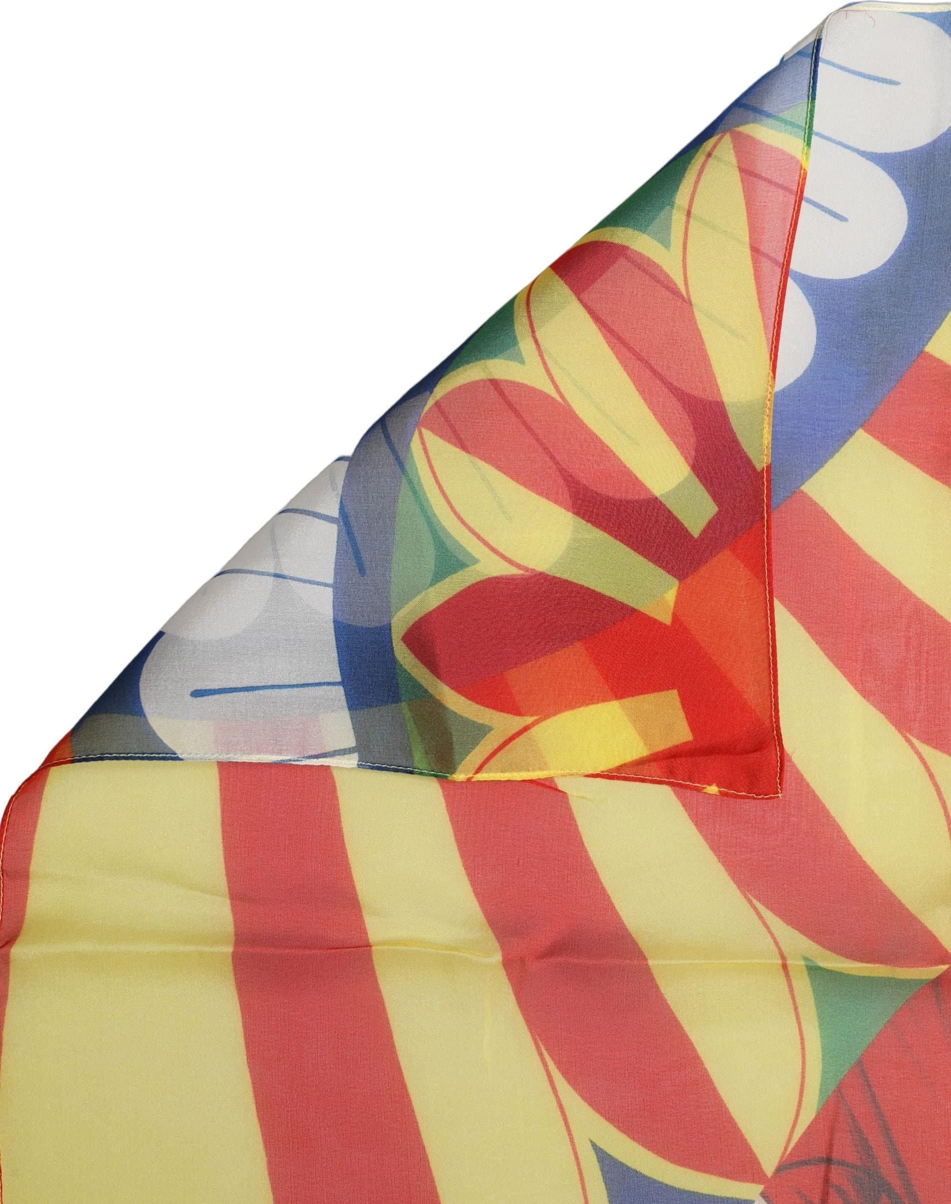 Dolce & Gabbana Multicolor Silk Carretto Foulard Scarf - 3
