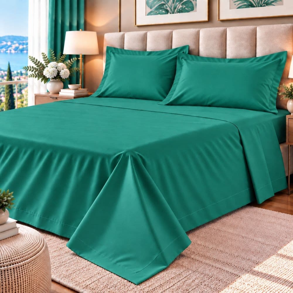 Lenzuola Matrimoniali Cotone Botticelli Home Solid Color - 2