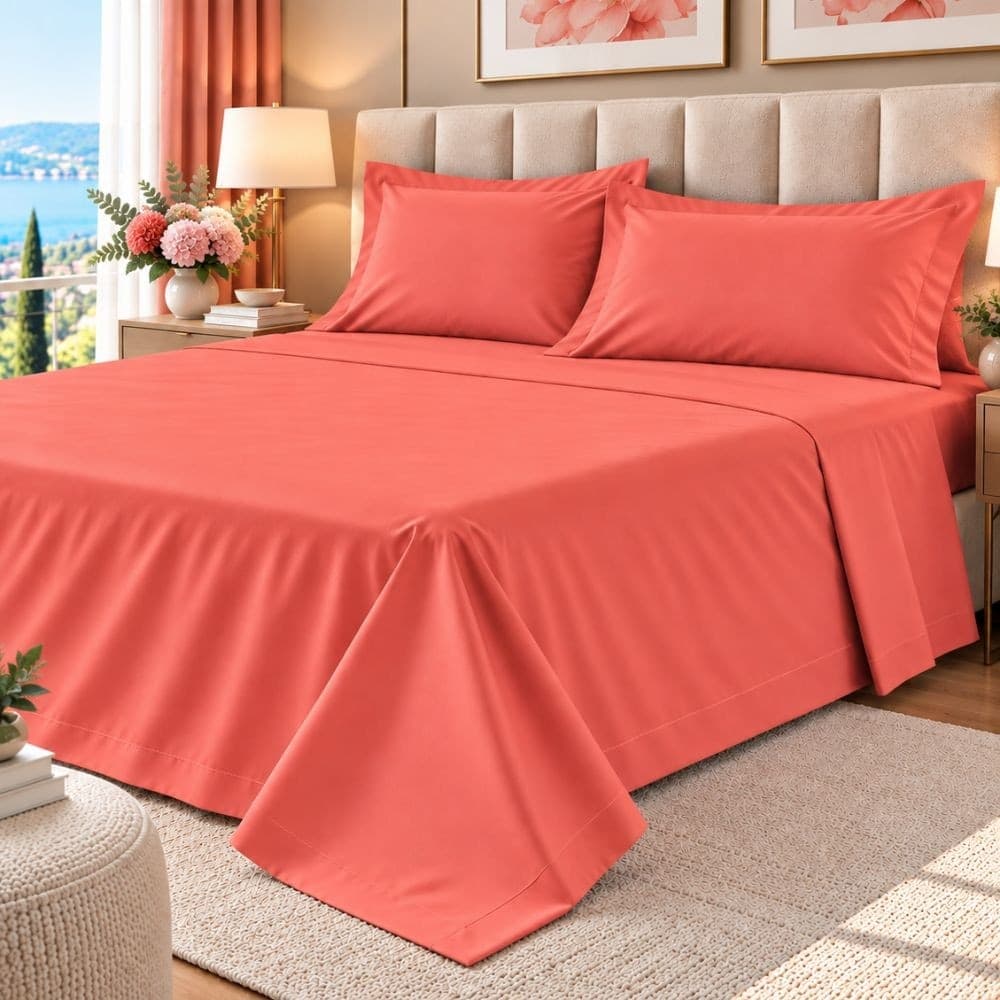 Lenzuola Matrimoniali Cotone Botticelli Home Solid Color - 11