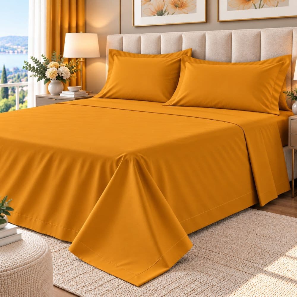 Lenzuola Matrimoniali Cotone Botticelli Home Solid Color - 13