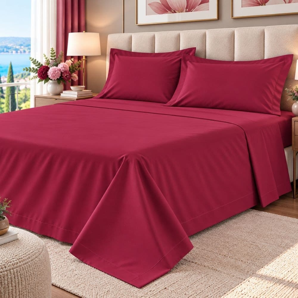 Lenzuola Matrimoniali Cotone Botticelli Home Solid Color - 15