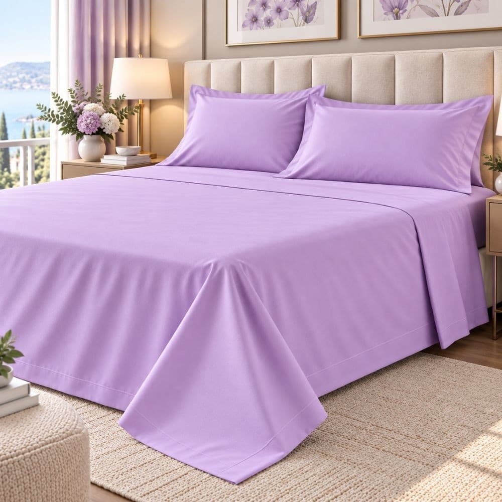 Lenzuola Matrimoniali Cotone Botticelli Home Solid Color - 16