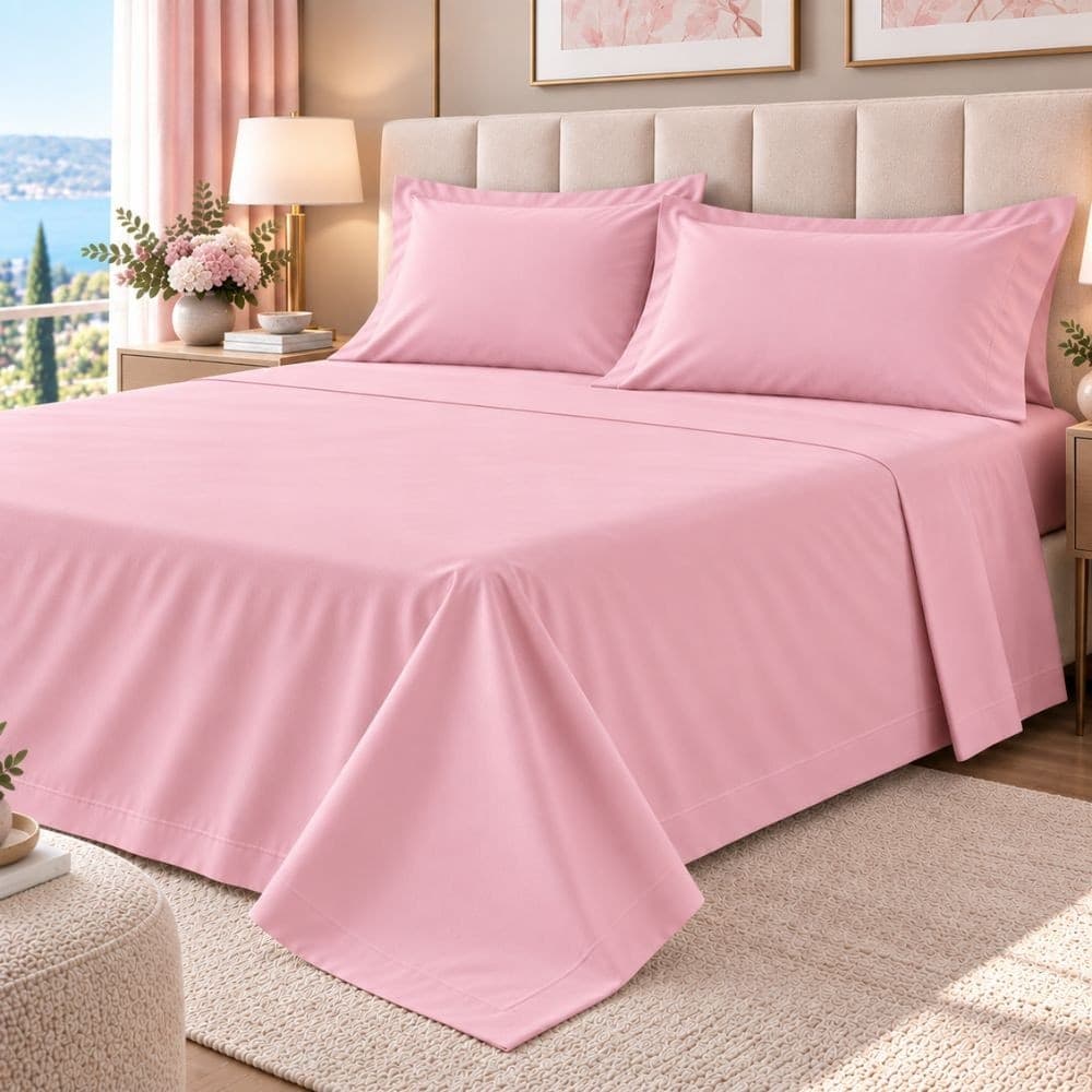 Lenzuola Matrimoniali Cotone Botticelli Home Solid Color - 18